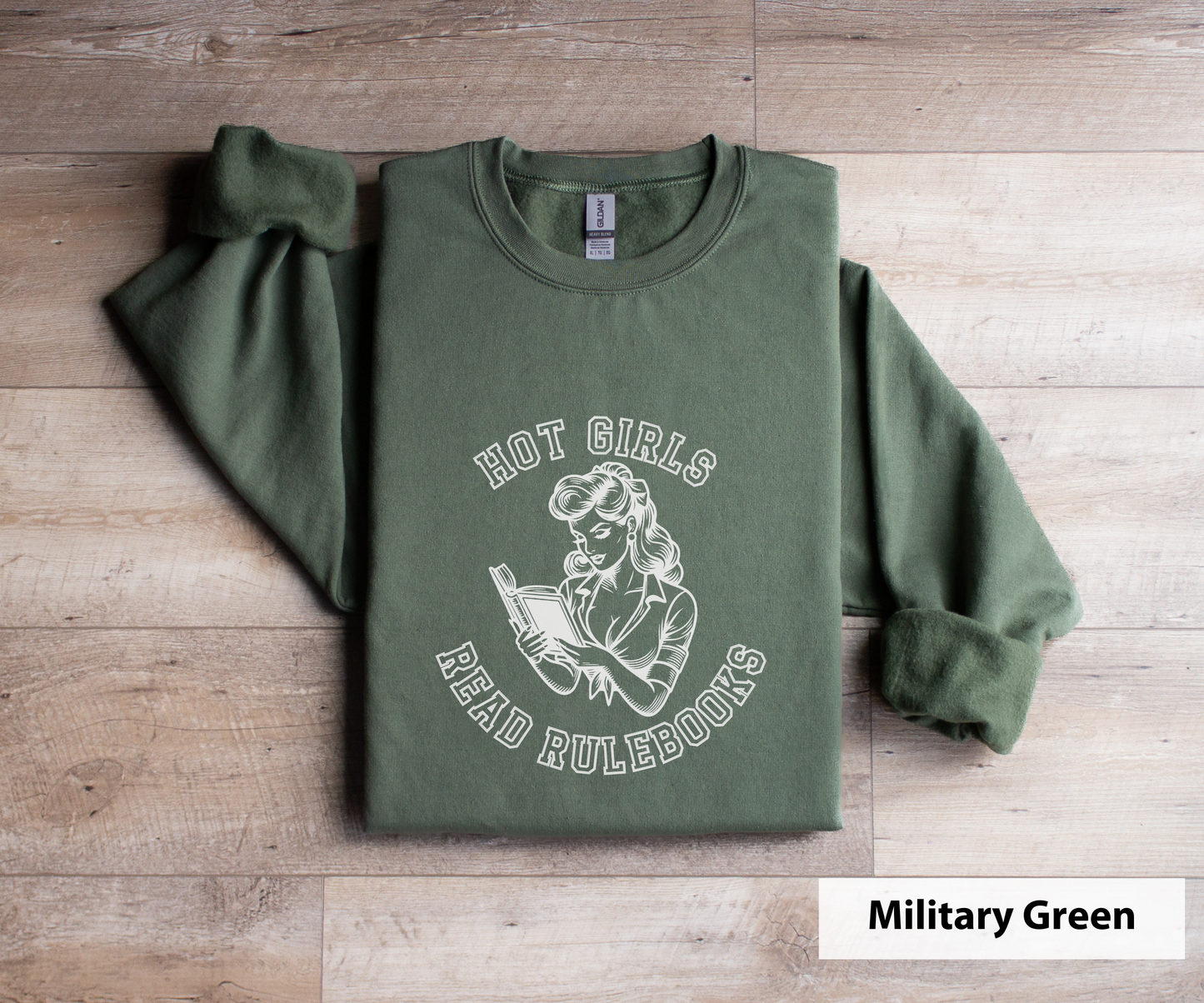 Hot Girls Read Rulebooks_ Adult Unisex Crewneck Sweatshirt