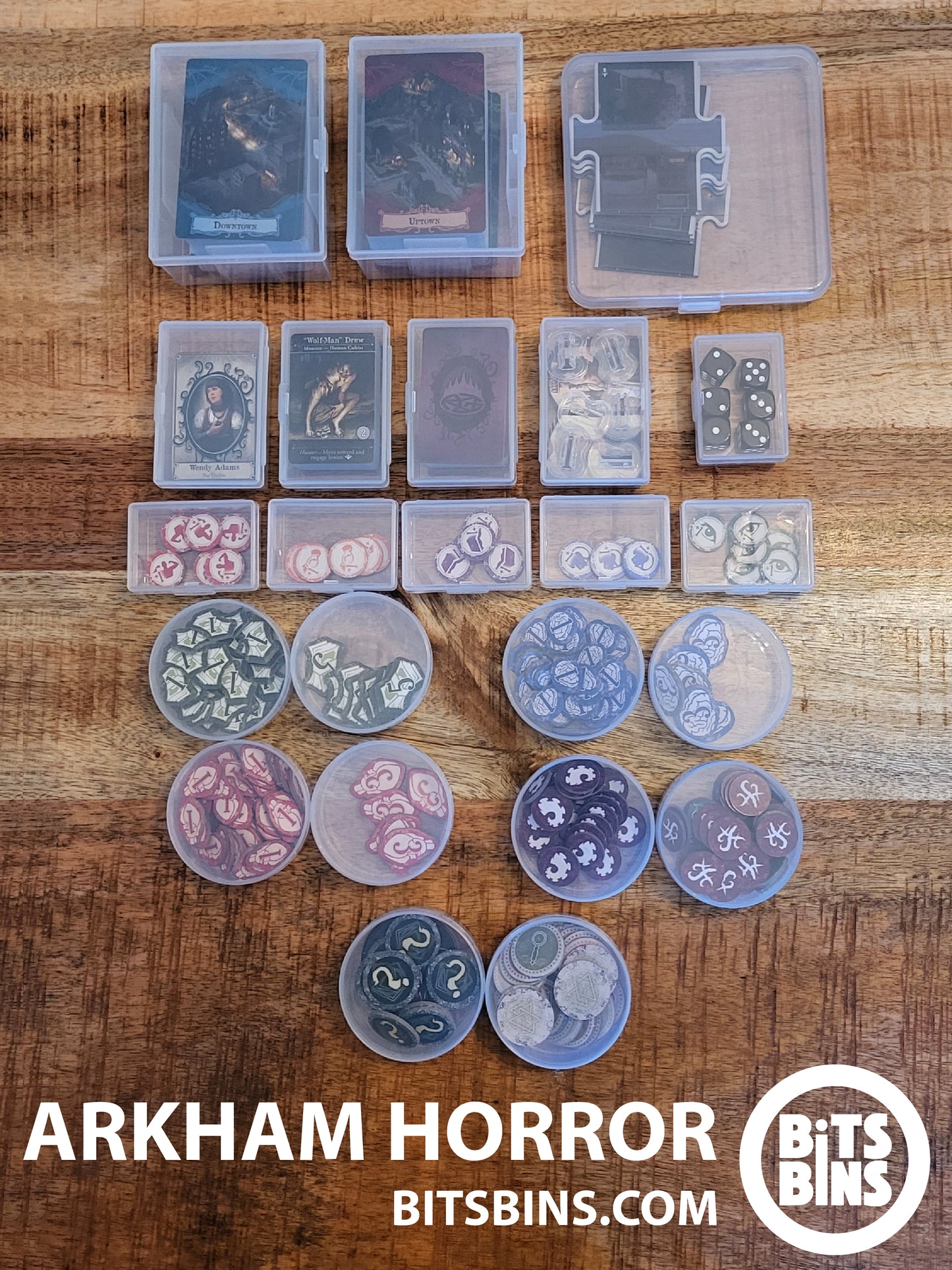 RECOMMENDED Bitsbins Arkham Horror (3rd Edition) - 10 Pods, 6 Minis, 4 Originals, 2 100+ Card Boxes, 1 Flat