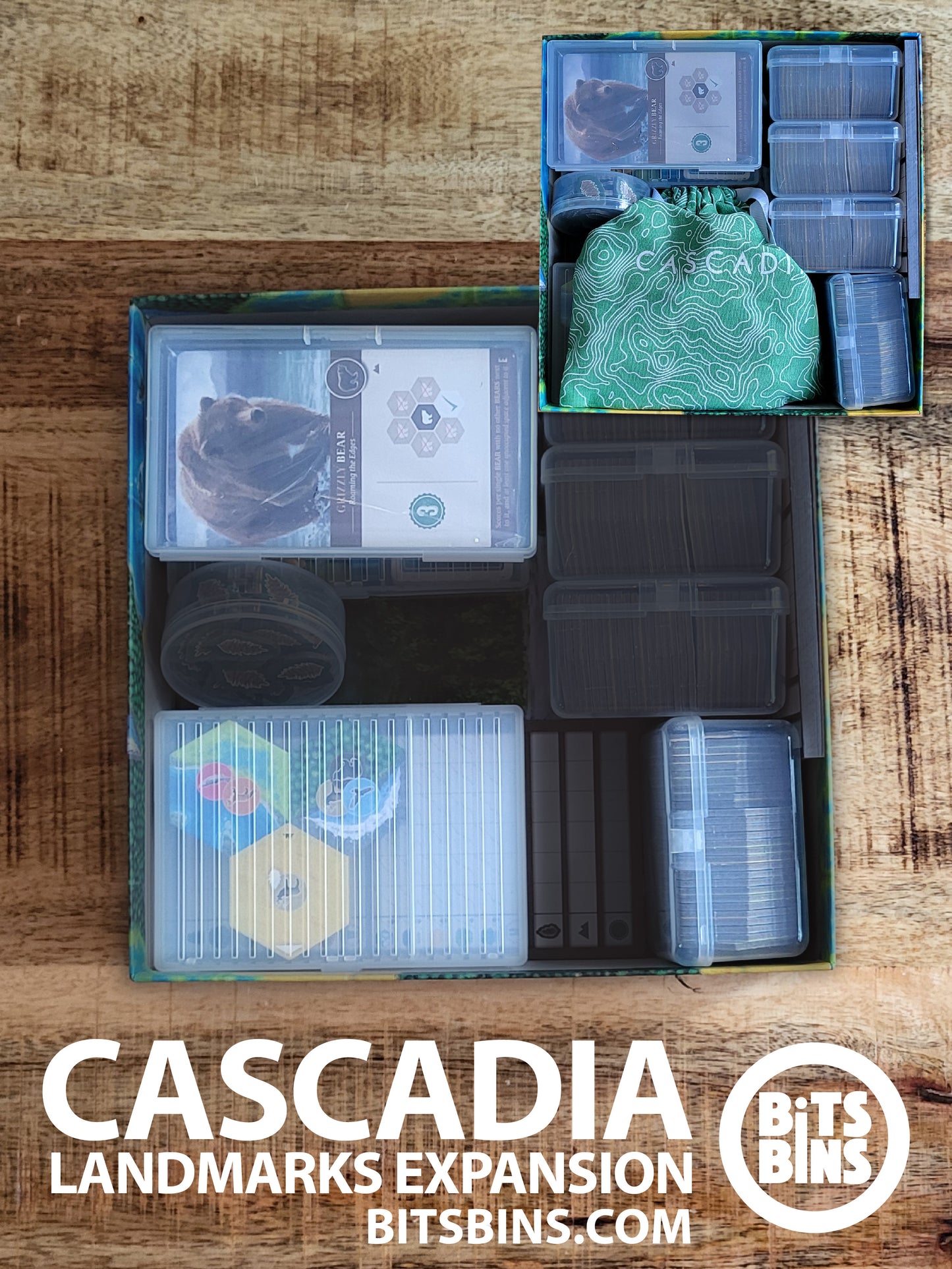 RECOMMENDED Bits Bins Cascadia/Landmarks - 1 Case, 1 Tile, 1 Tarot
