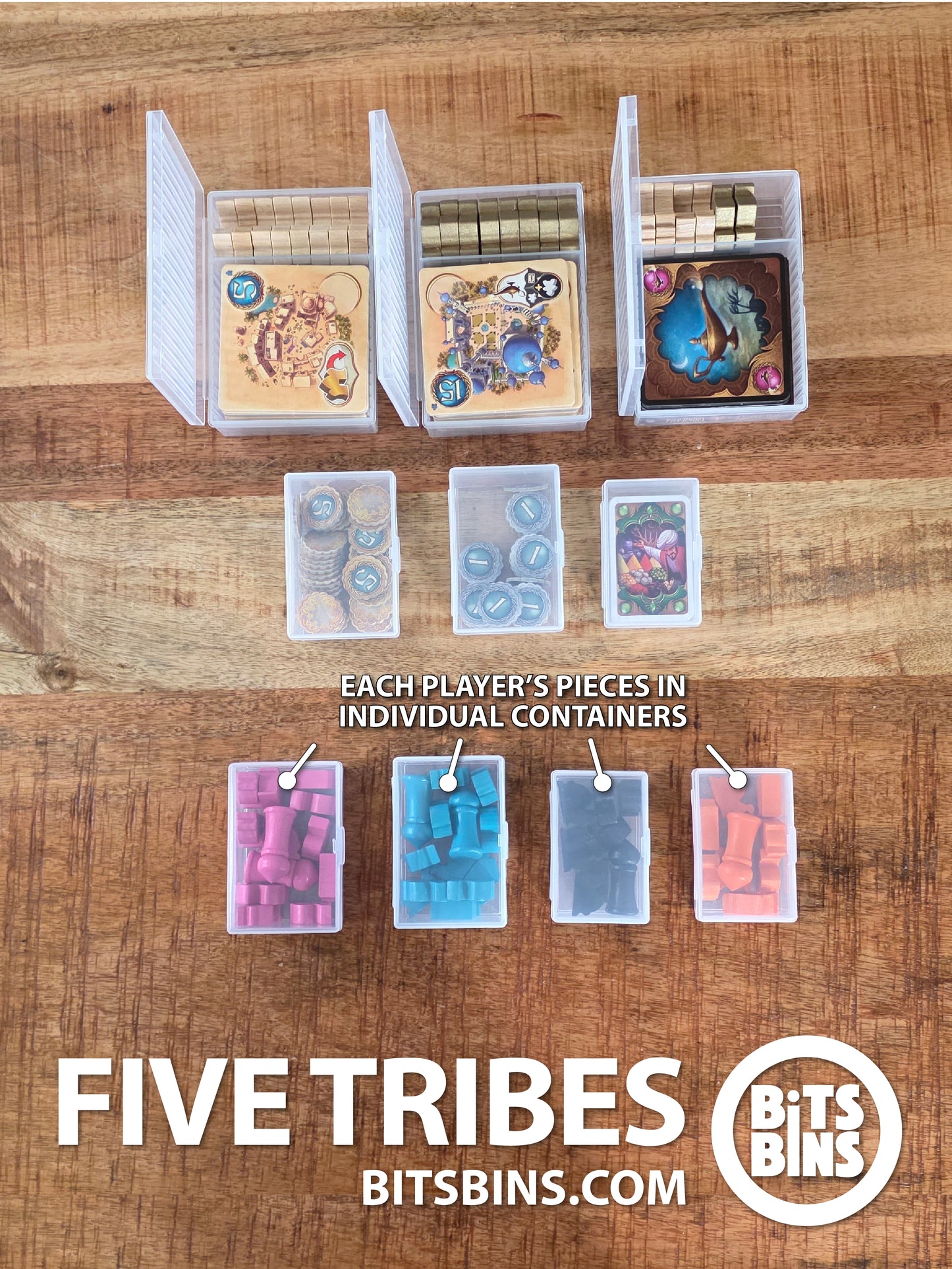 Bits Bins set for Five Tribes - 3 Originals, 4 XLs, 3 Tarots