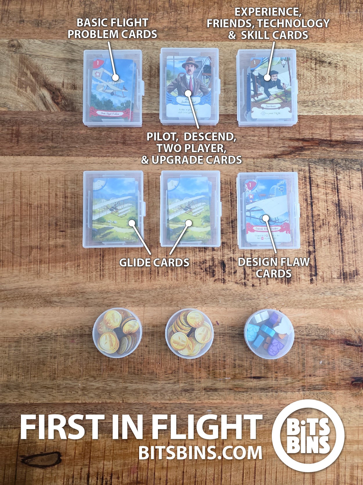 Bits Bins set for First in Flight - 3 Pods, 6 Cards Boxes