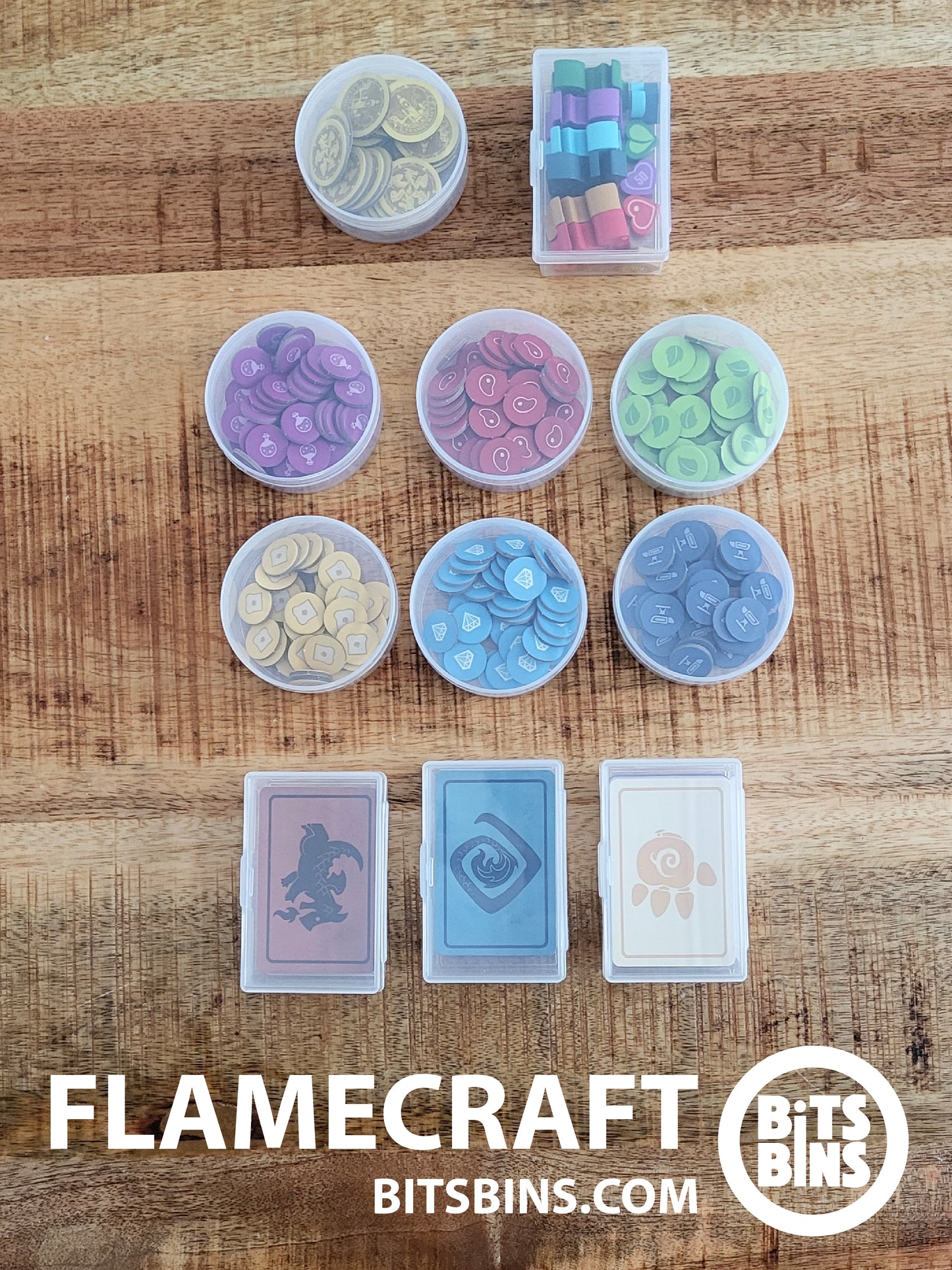 RECOMMENDED Bits Bins FLAMECRAFT (unsleeved) - 7 Pods, 4 Originals
