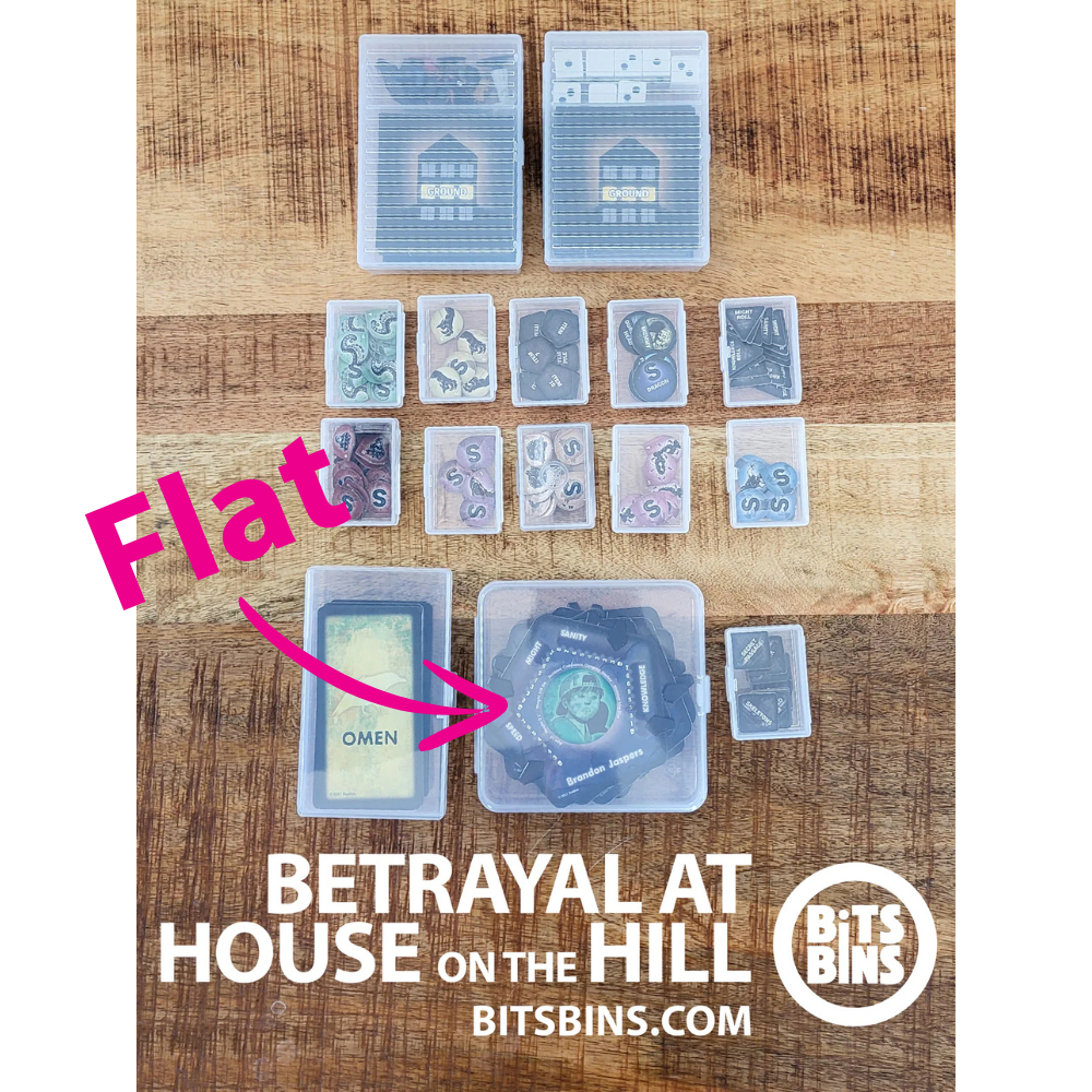 6 BitsBins Flat | Containers Measure 4.7" X 4.7" x 0.8"