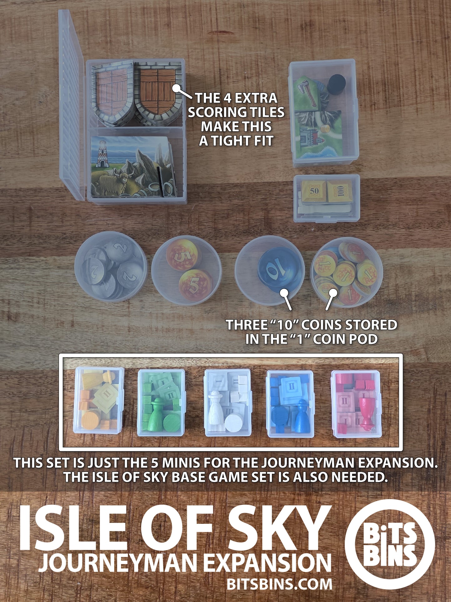 RECOMMENDED Bits Bins Isle of Sky/Journeyman Expansion - 5 Minis
