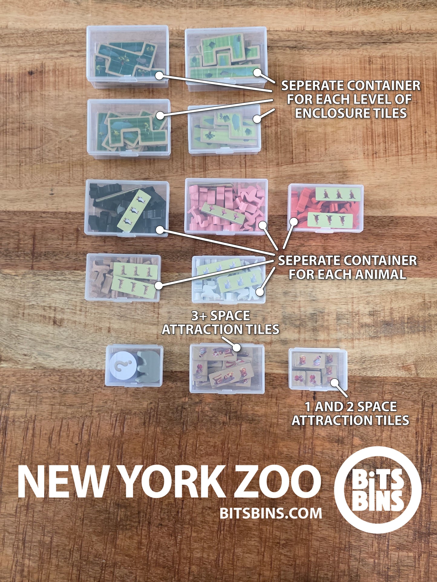 RECOMMENDED Bits Bins New York Zoo - 5 Originals, 5 XLs, 1 Mini