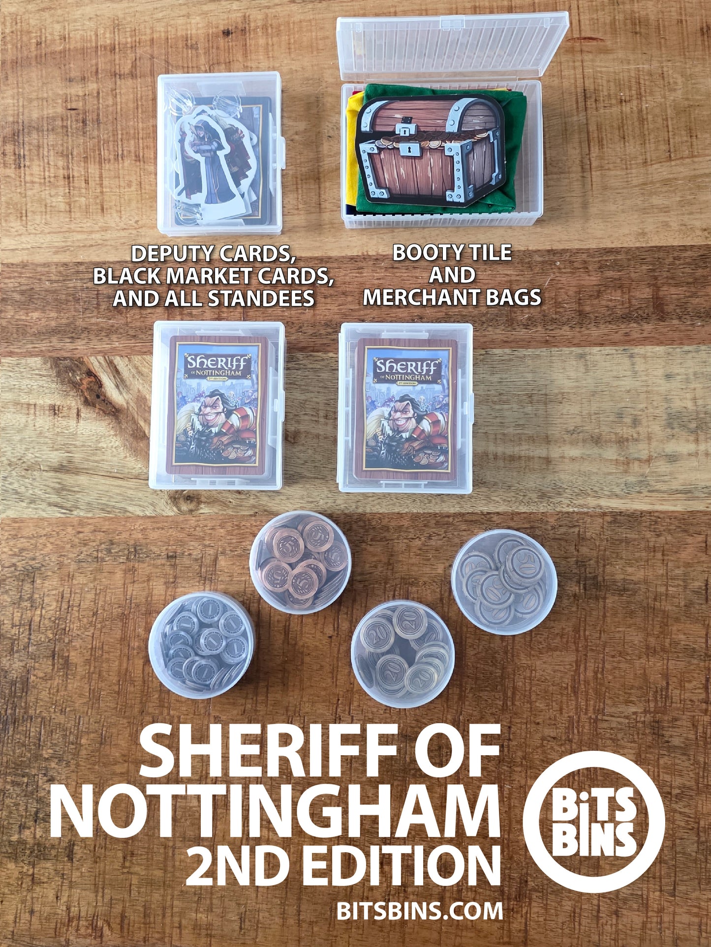 RECOMMENDED BitsBins Sheriff of Nottingham (2nd Edition) - 4 Pods, 1 Card Box, 2 100+ Card Box, 1 Tarot