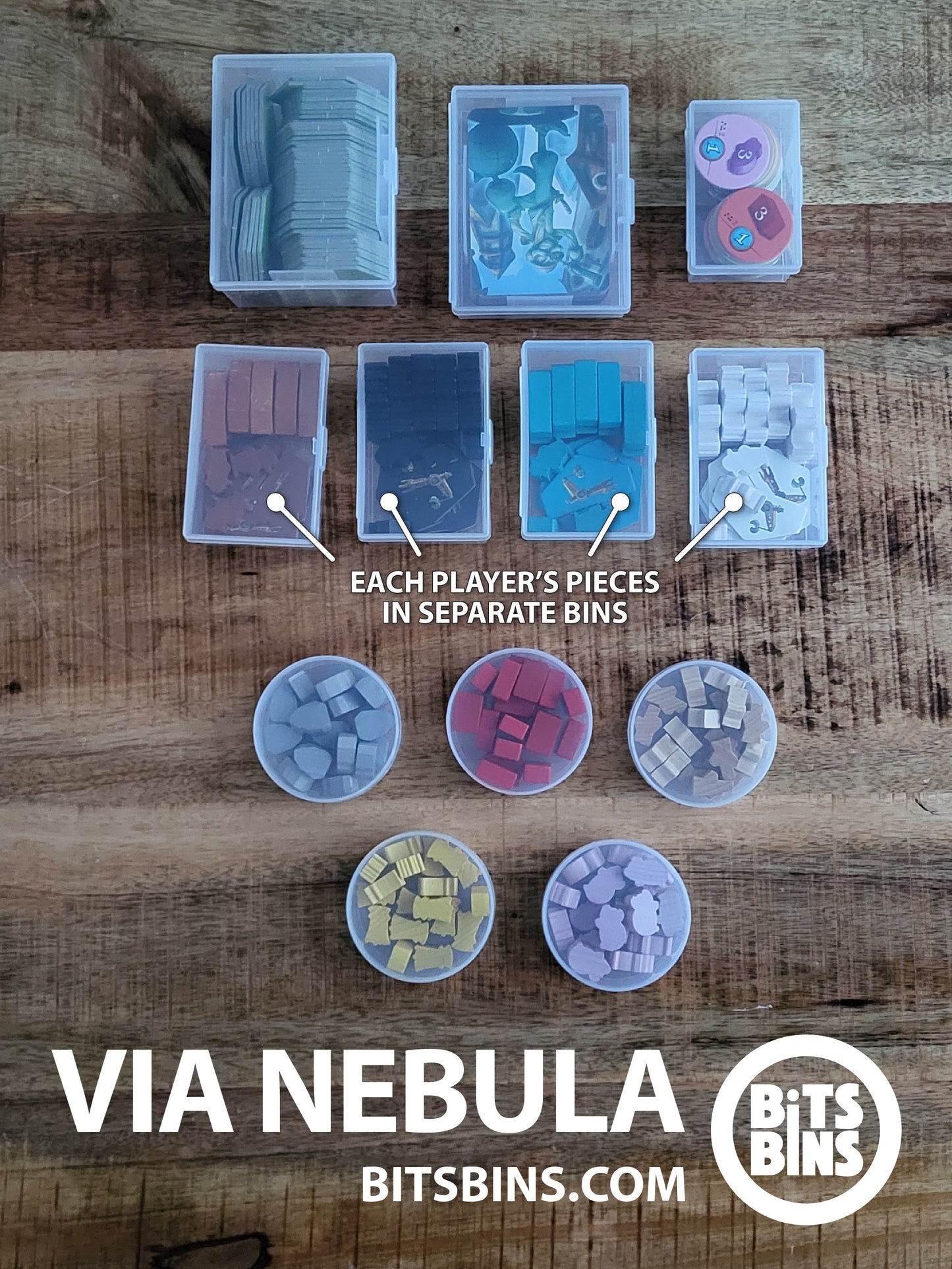 RECOMMENDED Via Nebula BitsBins - 5 Pods, 1 Original, 4 xls, 1 Card Box, 1 100+ Card Box