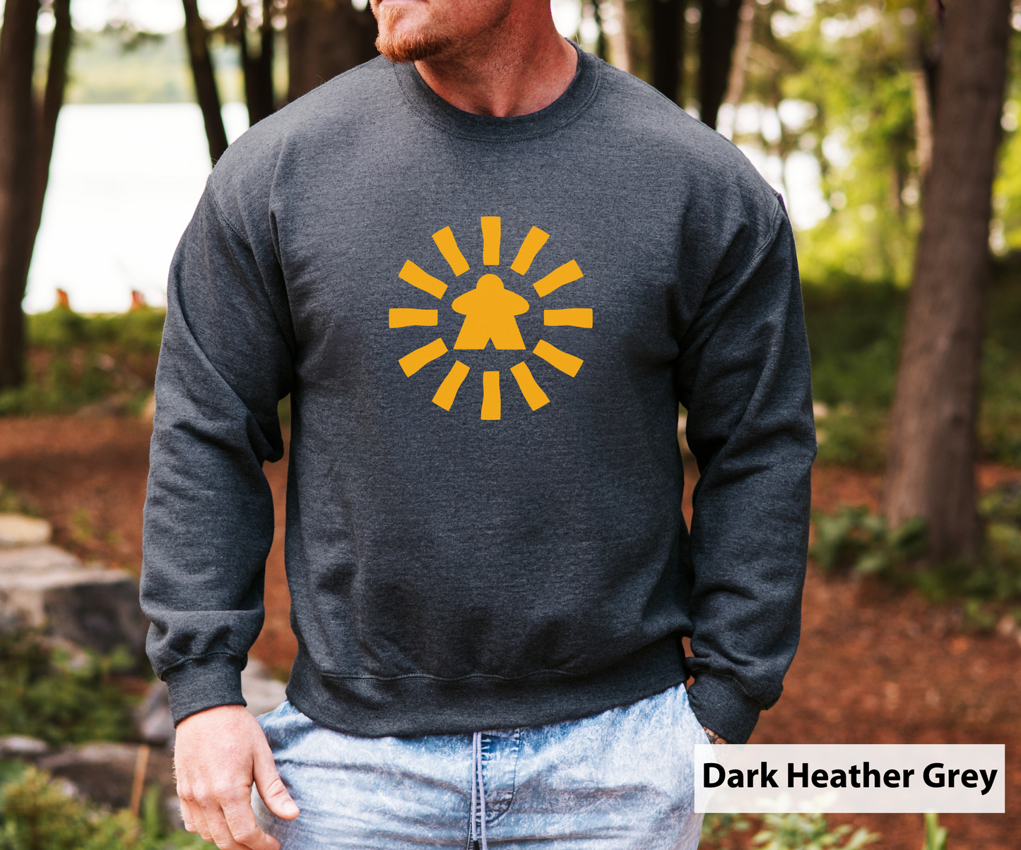 Sunshine Meeple _ Adult Unisex Crewneck Sweatshirt