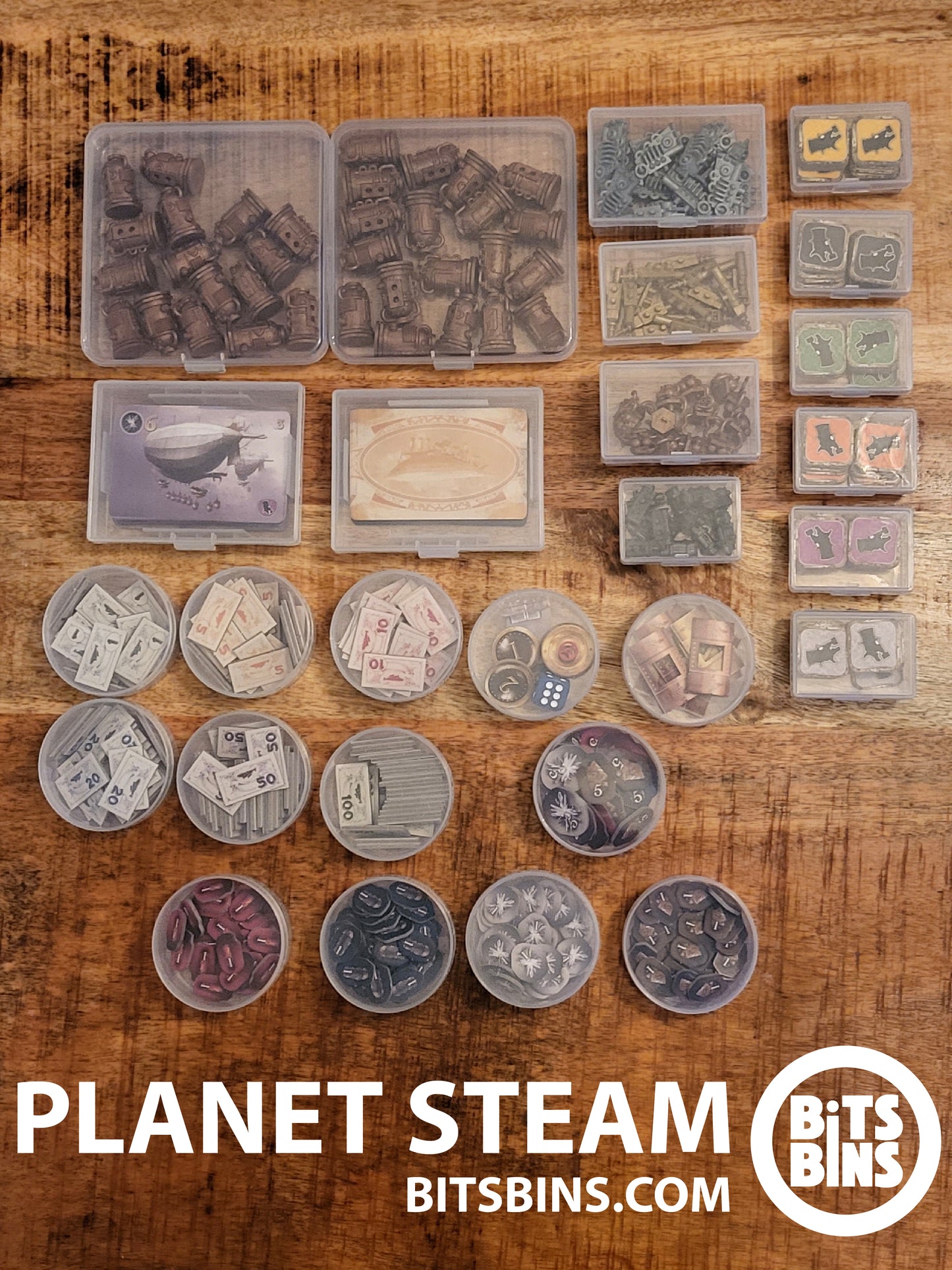 RECOMMENDED Planet Steam BitsBins - 13 Pods, 7 Minis, 2 Originals, 1 XL, 2 Card Boxes, 2 Flats