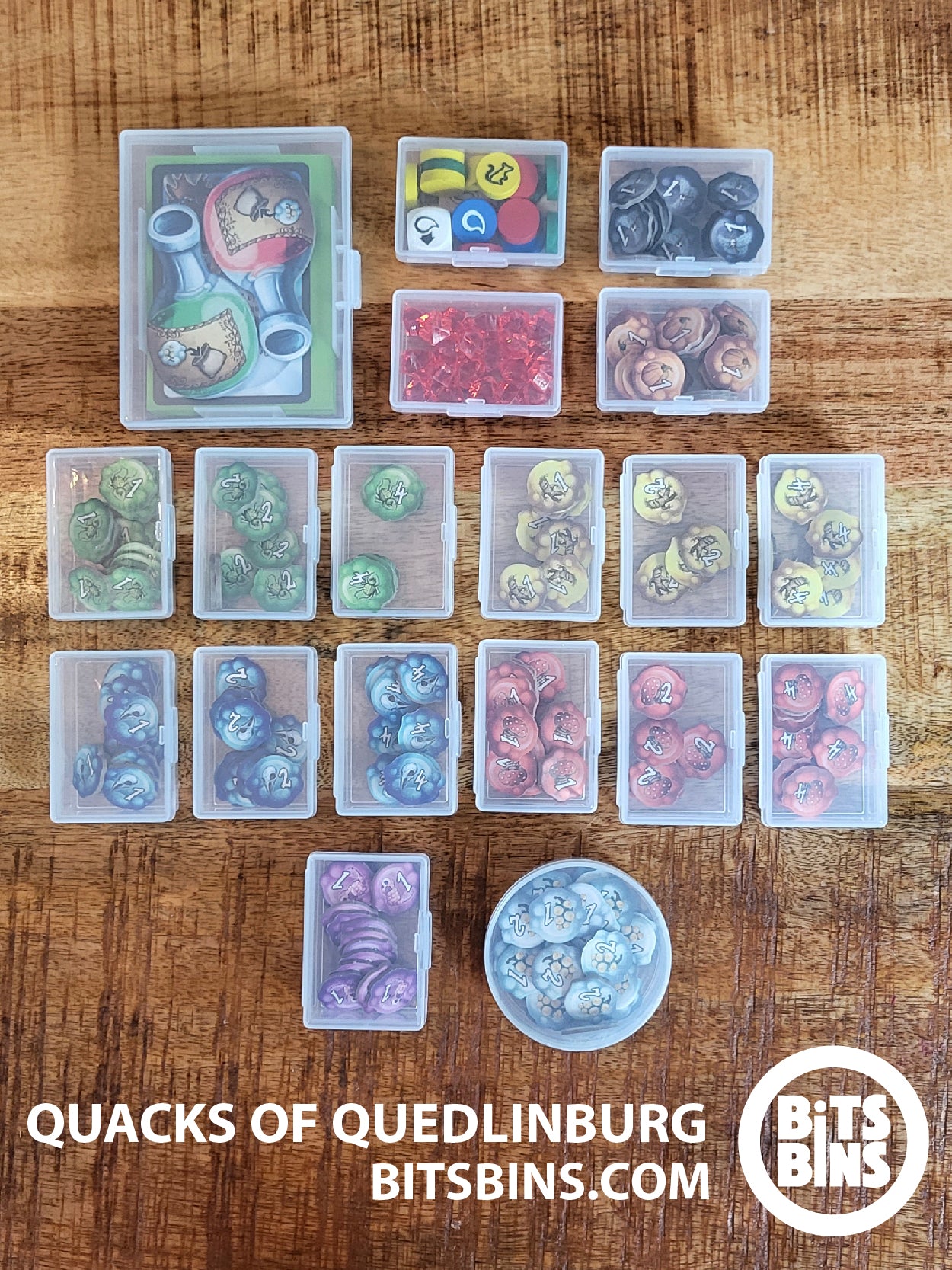 RECOMMENDED QUACKS OF QUEDLINBURG BitsBins - 1 Pod, 17 Minis, 1 Card Box
