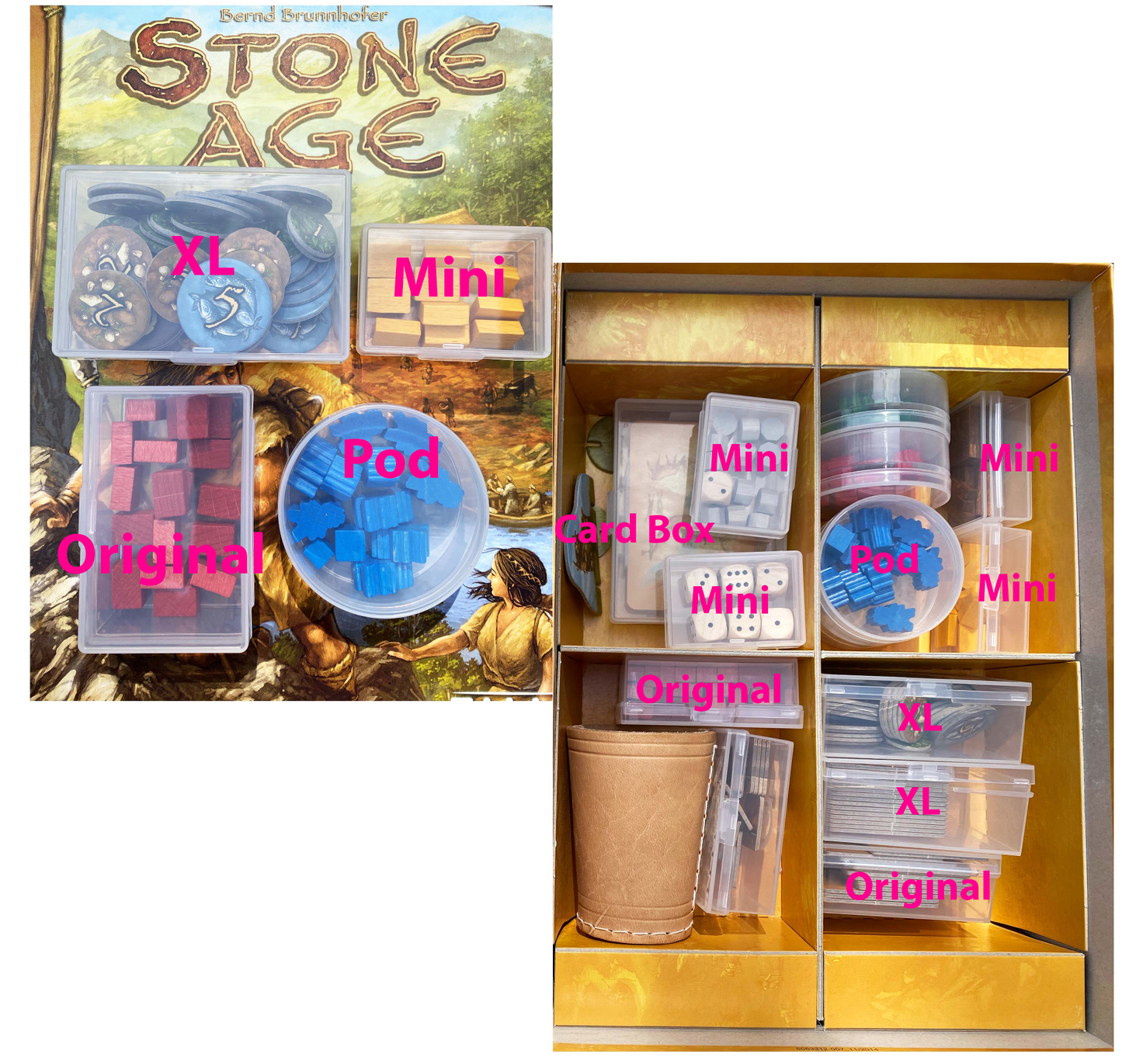 Bits Bins board game organizer organization board game components, storage for meeples, tokens