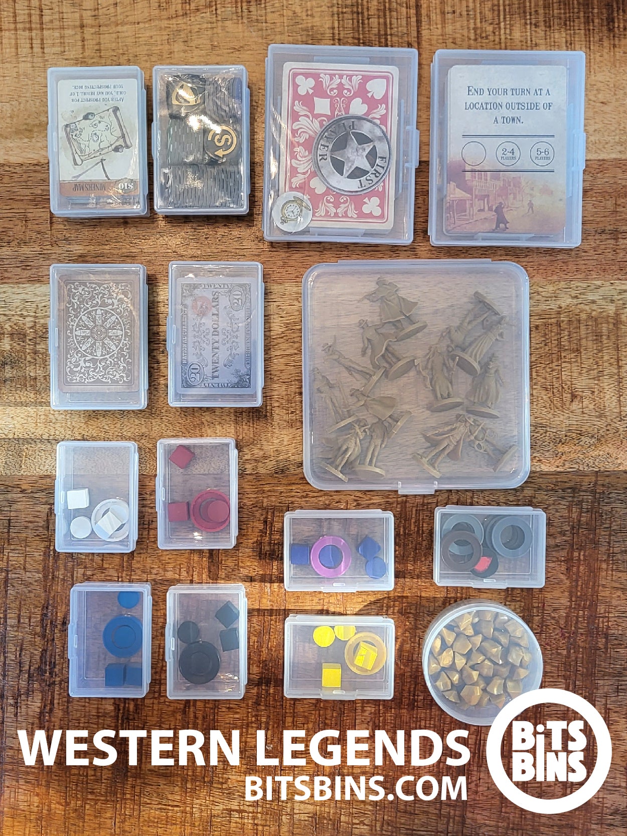 RECOMMENDED WESTERN LEGENDS BitsBins - 1 Pod, 7 Minis, 4 Originals, 2 Card Boxes, 1 Flat