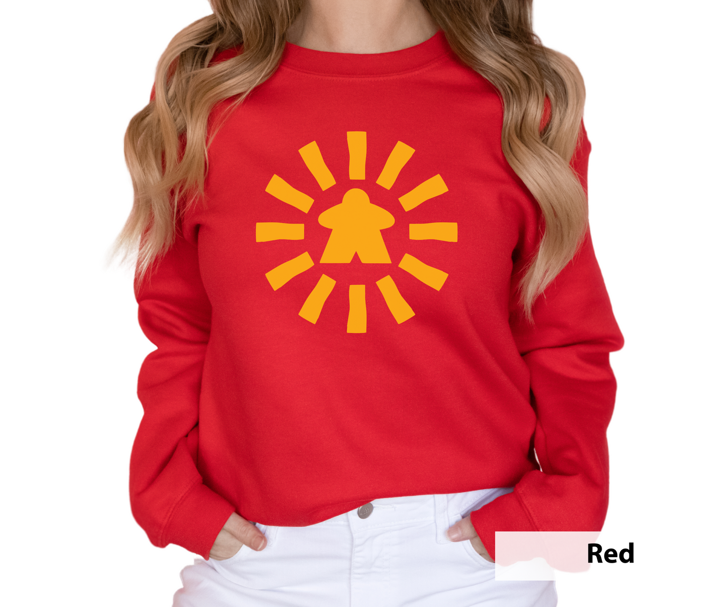 Sunshine Meeple _ Adult Unisex Crewneck Sweatshirt