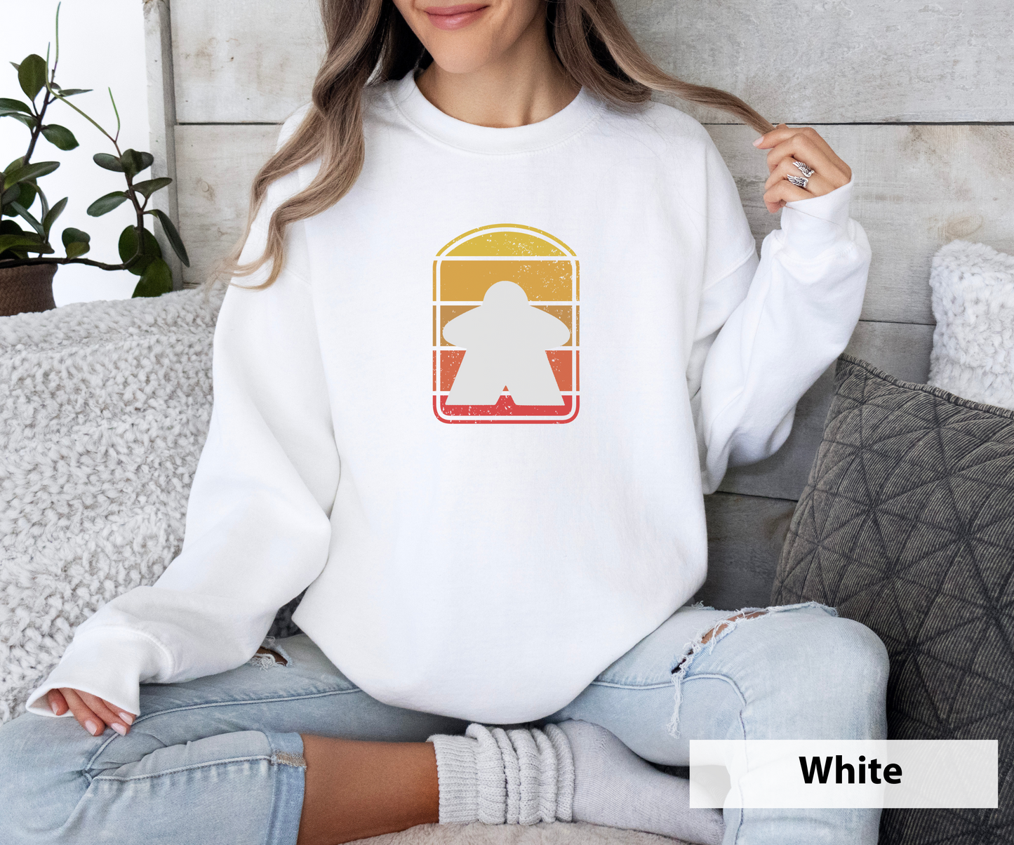 Meeple Sign _ Adult Unisex Crewneck Sweatshirt
