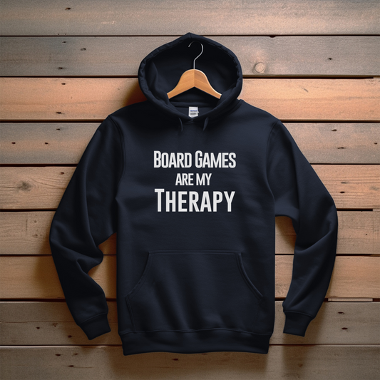 Board Games are My Therapy Unisex Adult Hoodie for Board Gamers