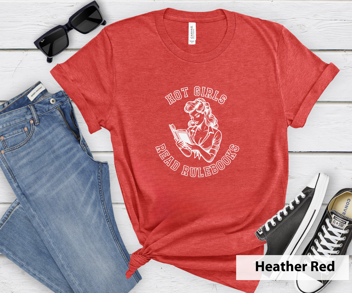 Hot Girls Read Rulebooks_ Adult Unisex T-Shirt