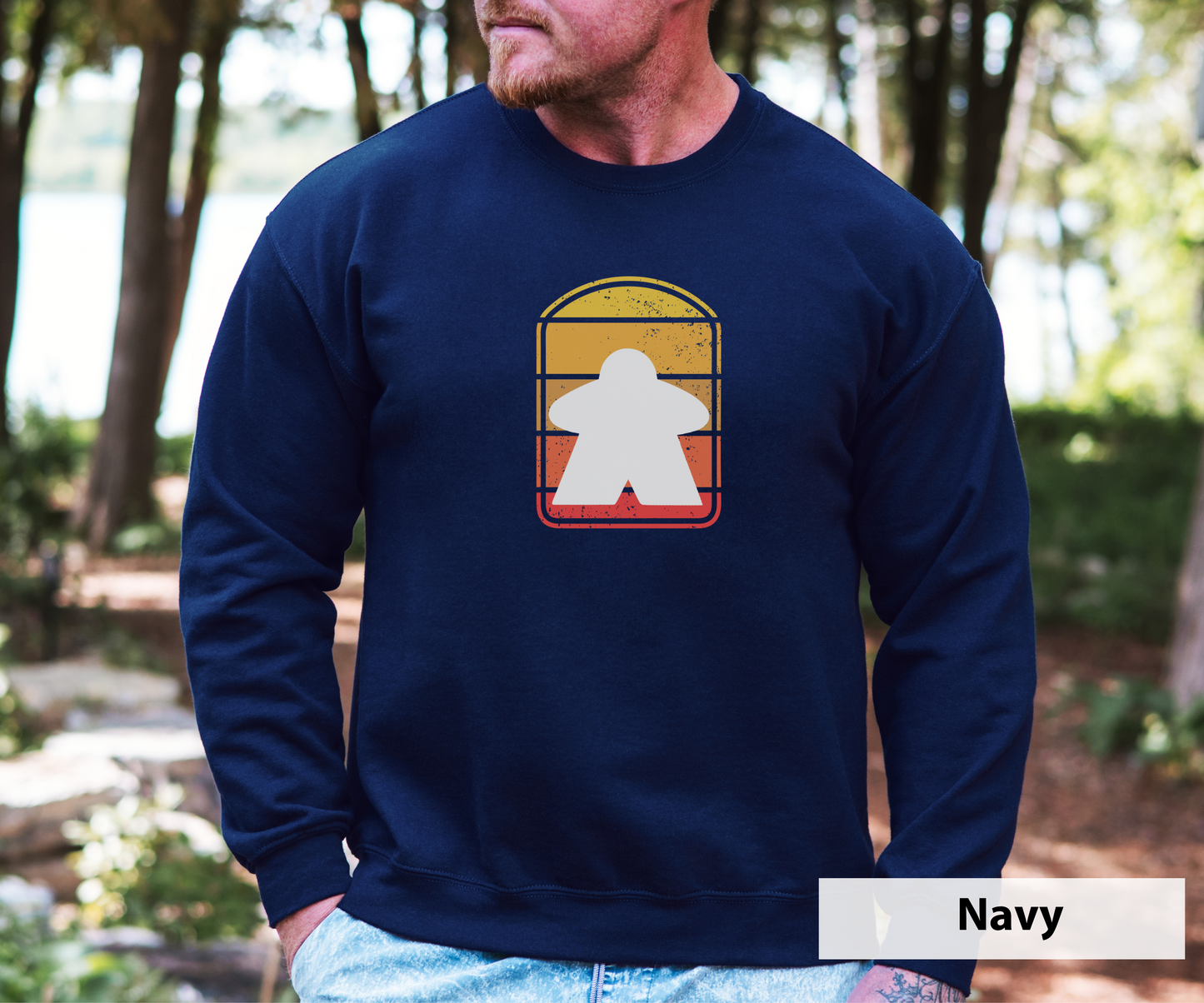 Meeple Sign _ Adult Unisex Crewneck Sweatshirt