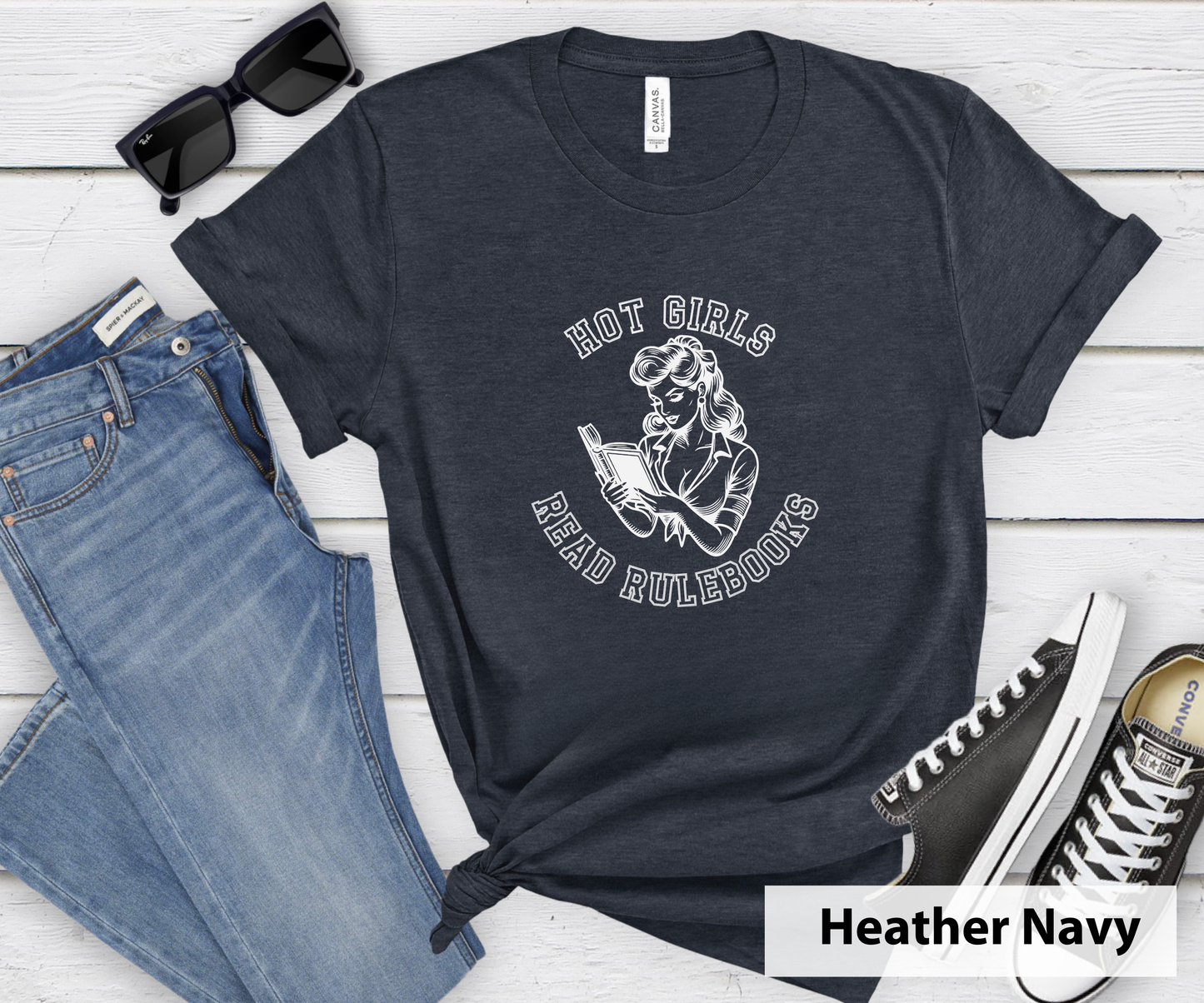 Hot Girls Read Rulebooks_ Adult Unisex T-Shirt