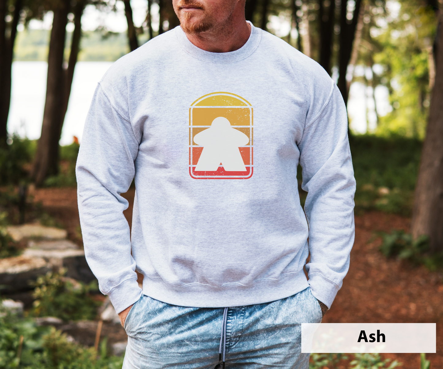Meeple Sign _ Adult Unisex Crewneck Sweatshirt