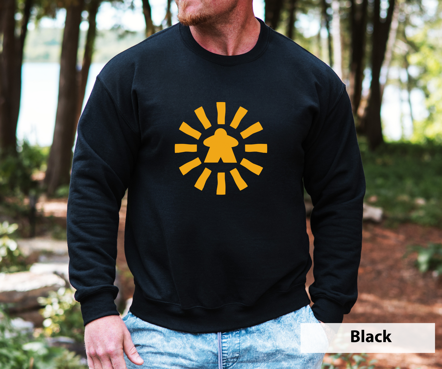 Sunshine Meeple _ Adult Unisex Crewneck Sweatshirt