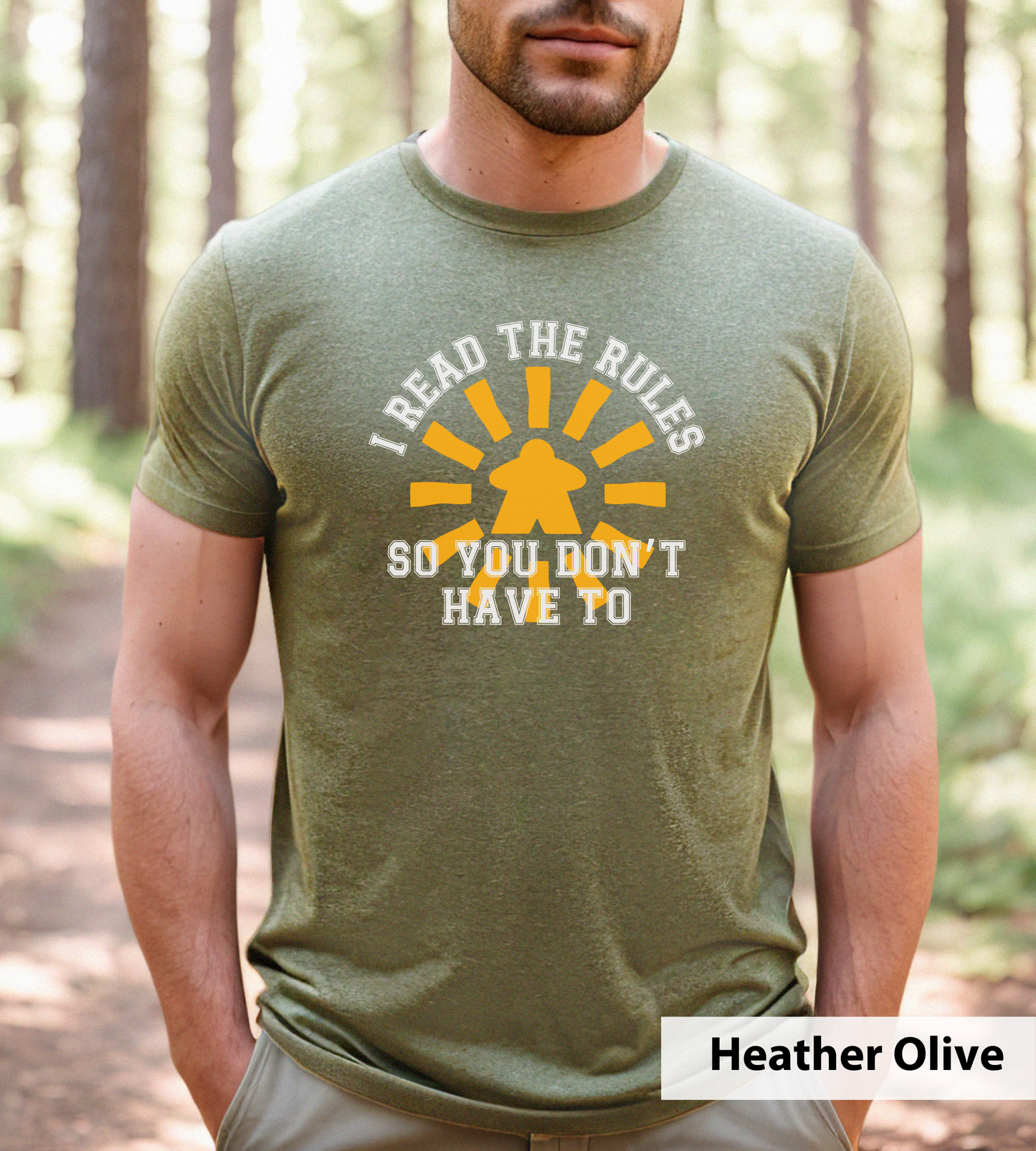 Meeple Sun I Read the Rules So you Don't Have To_ Adult Unisex T-Shirt