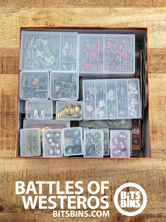 RECOMMENDED BitsBins Battles of Westeros - 13 Minis, 2 card Boxes, 1 Flat, 2 Stacks, 6 Tarots