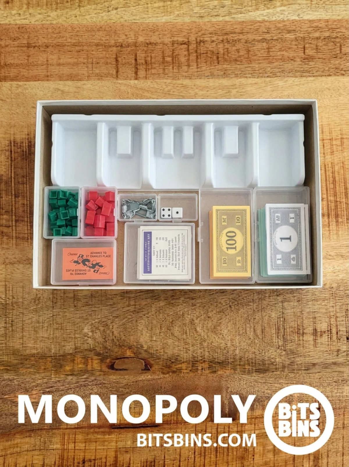 Monopoly Organizer Set – 8 Bins, Fits in Original Box