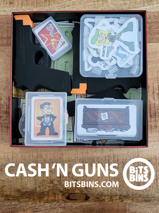 RECOMMENDED Cash 'n Guns BitsBins - 1 Pod, 1 Original, 1 Card Box, 1 Flat, 1 Tile
