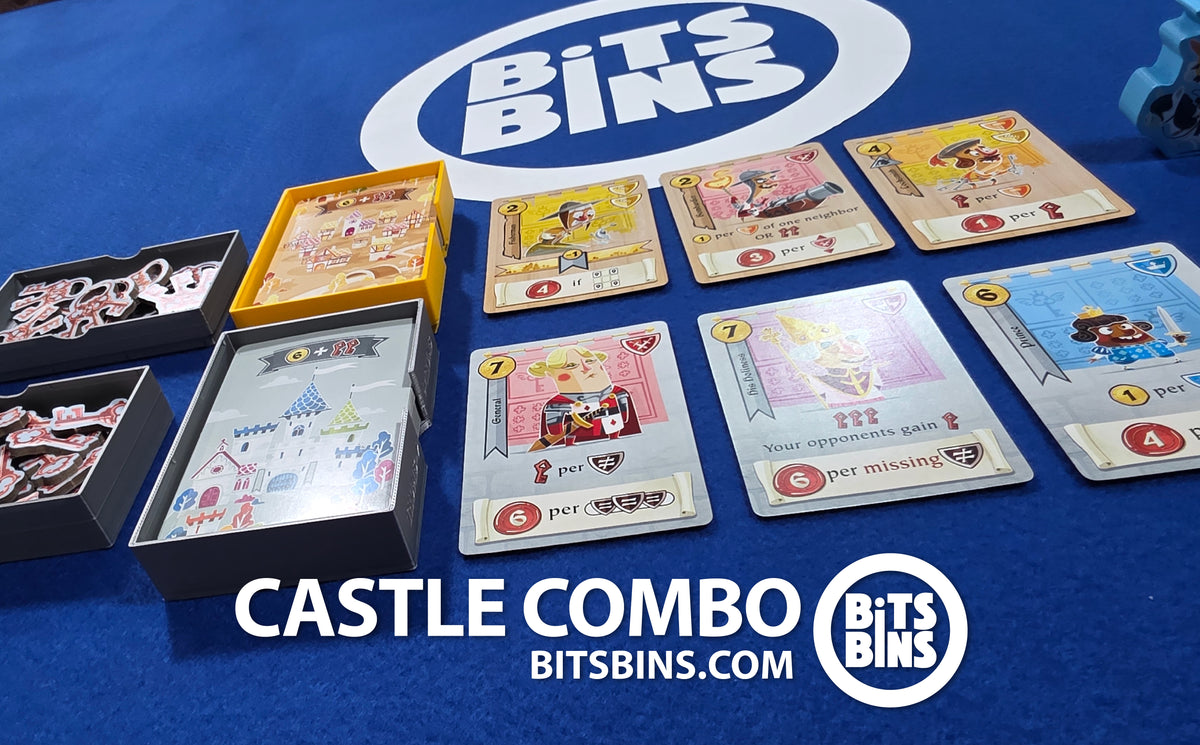 Castle Combo Board Game Organizer by BitsBins - 3D Printed Set