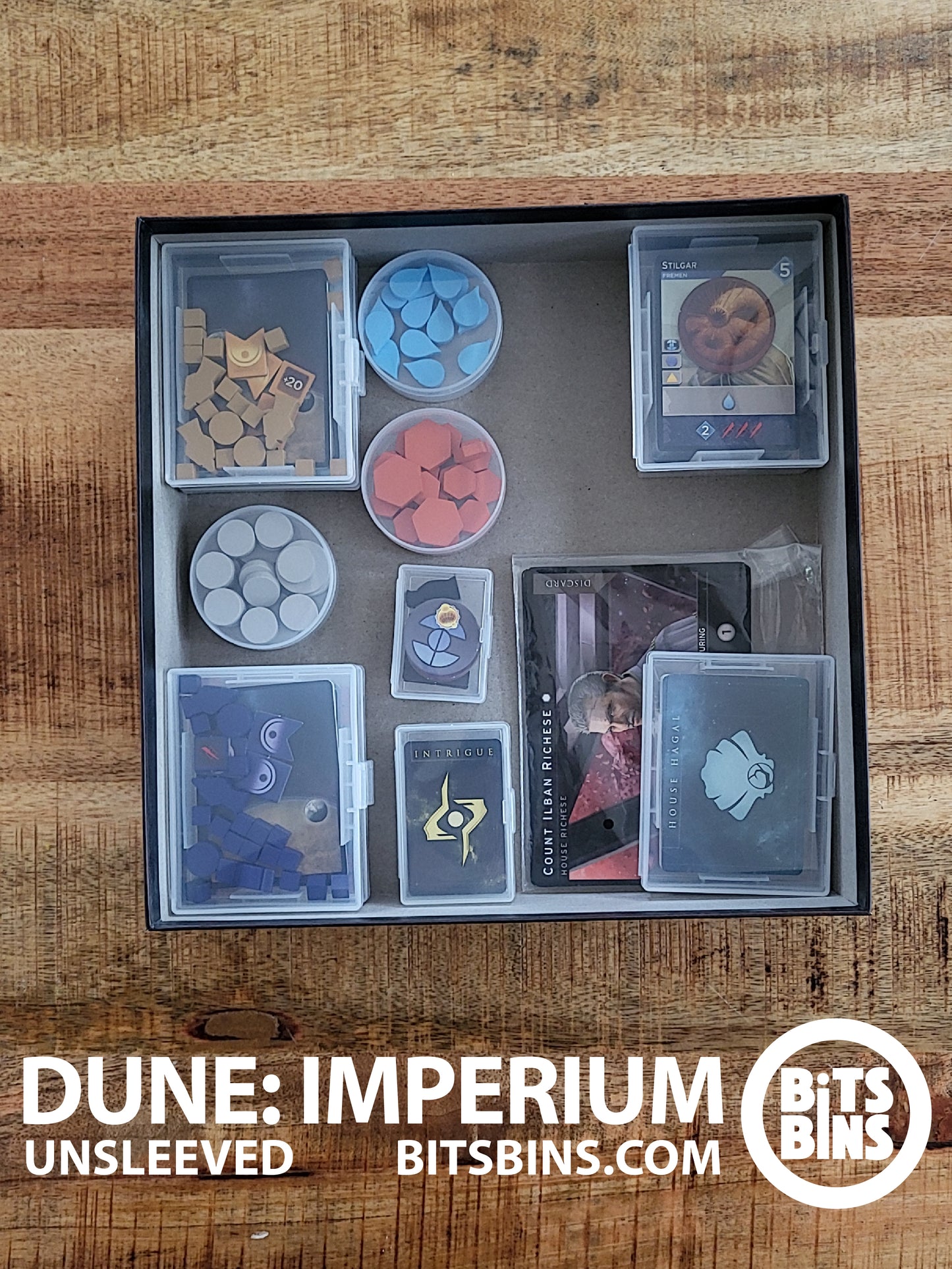 RECOMMENDED BitsBins Dune: Imperium (unsleeved) - 3 Pods, 1 Original, 1 Mini, 5 Card Boxes, 1 100+ Card Box