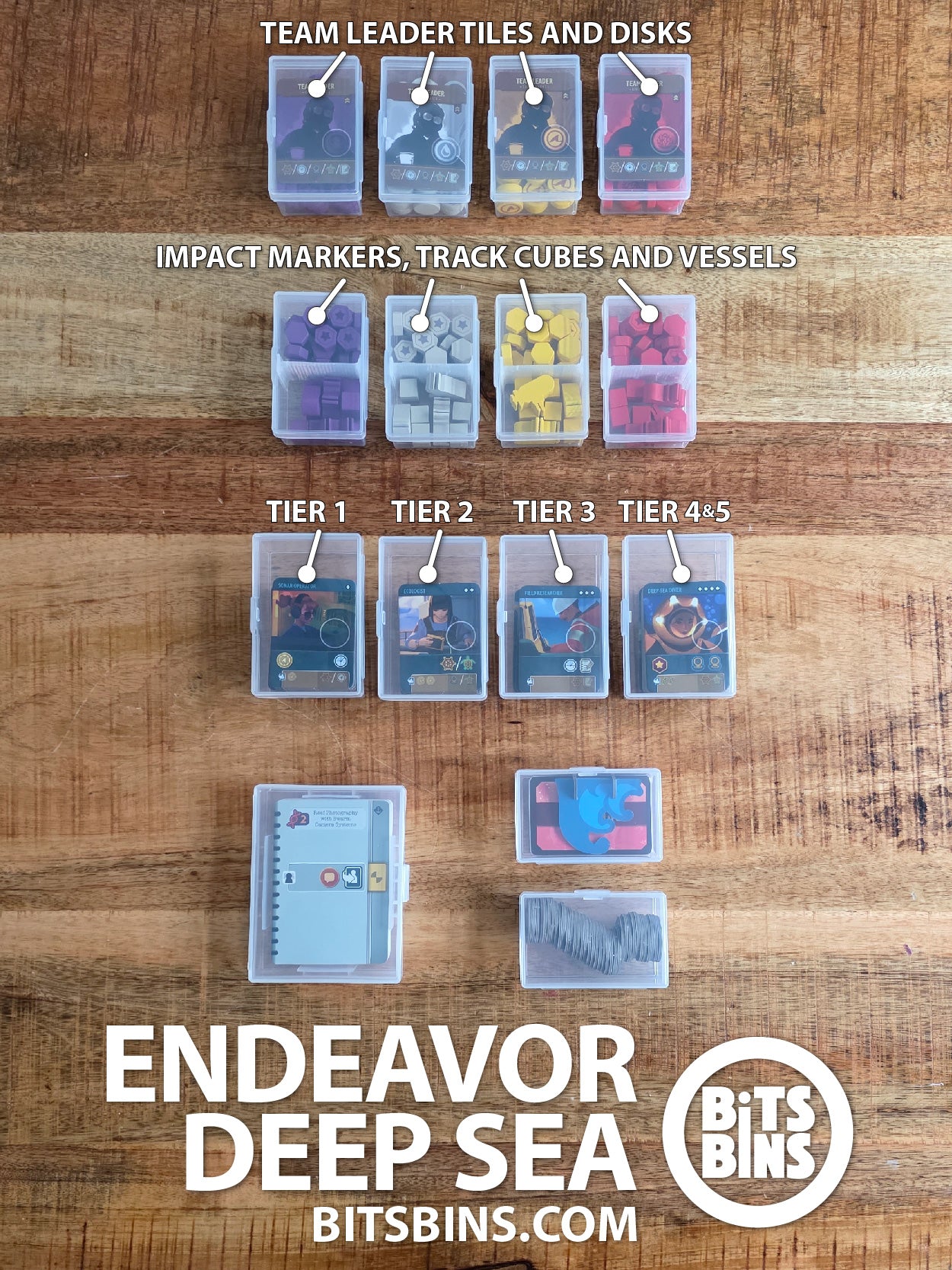 Bits Bins set for Endeavor: Deep Sea - 10 Originals, 4 XLs, 1 Card Box