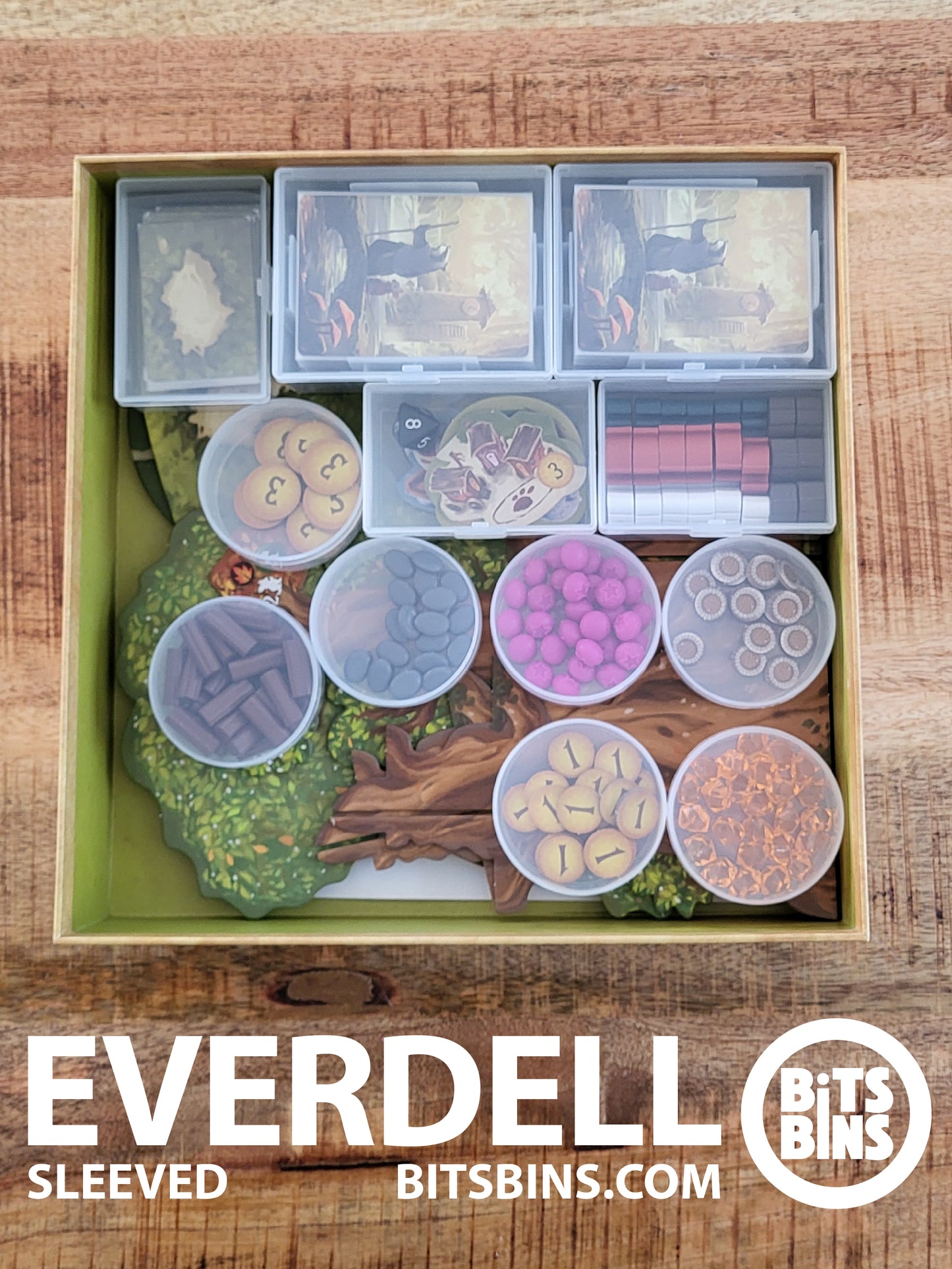 Everdell (sleeved) Board Game Organizer by BitsBins - 7 Pods, 3 XLs, 2 Everdell (sleeved) Board Game Organizer by BitsBins - 7 Pods, 3 XLs, 2