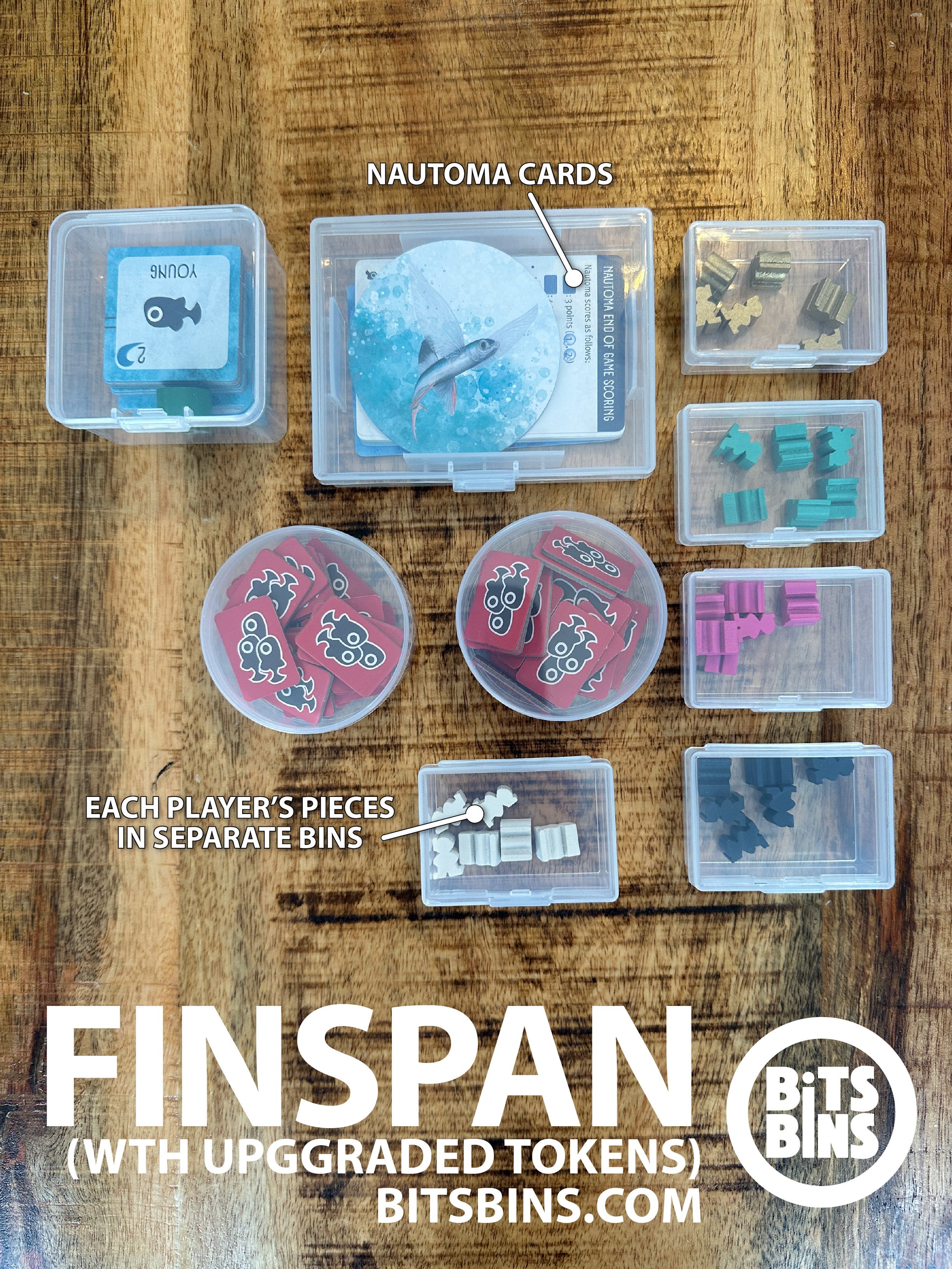 finspan card sleeves Finspan Board Game Organizer by BitsBins
