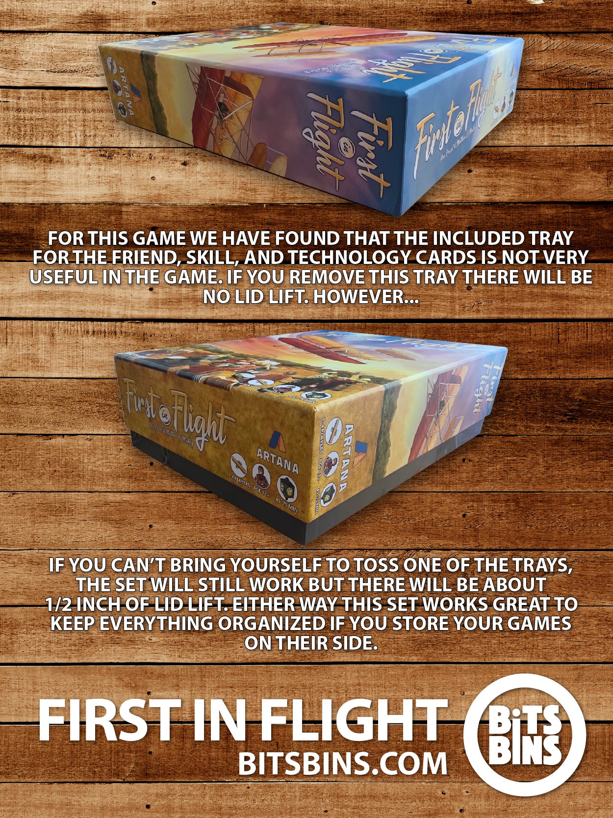 Bits Bins set for First in Flight - 3 Pods, 6 Cards Boxes