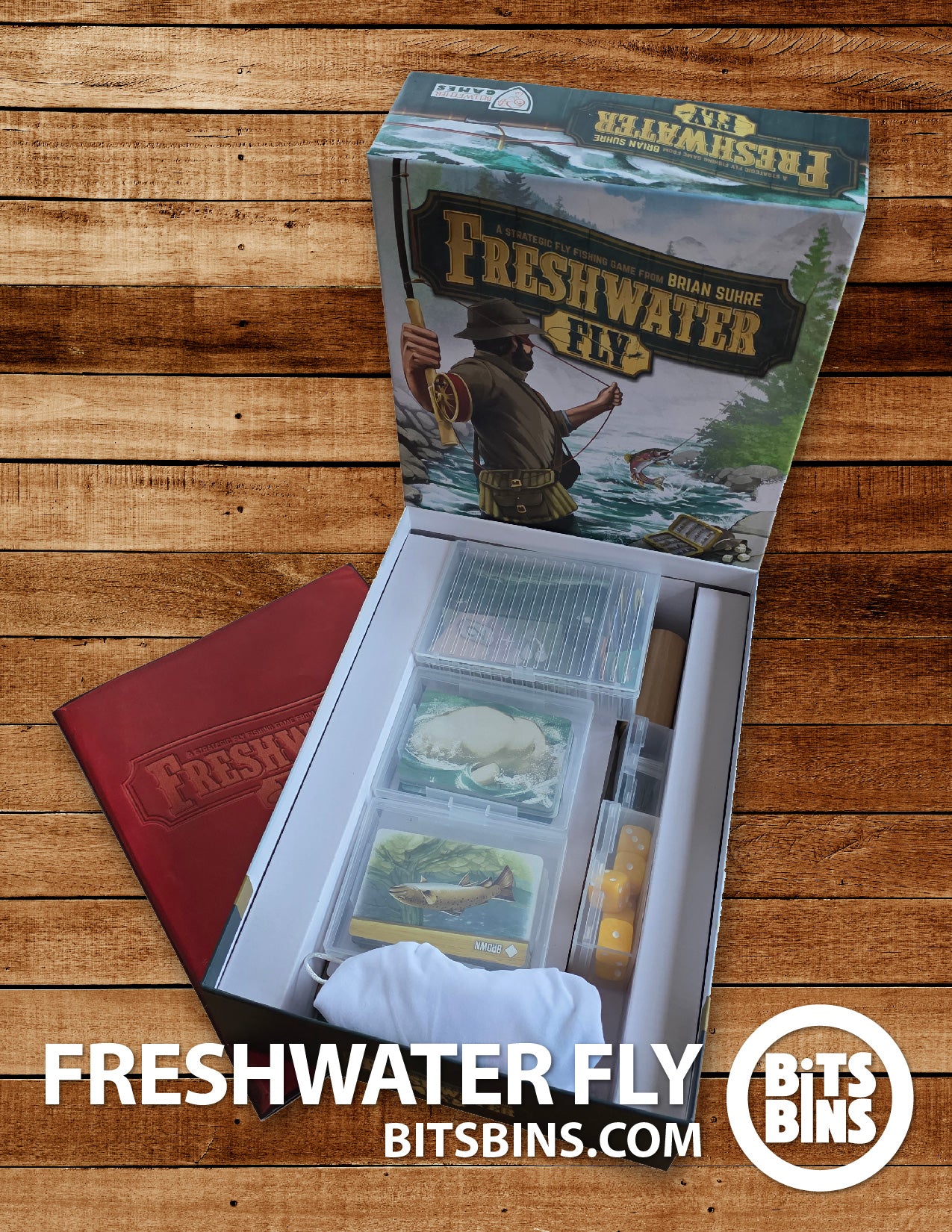 Bits Bins set for Freshwater Fly - 1 Mini, 1 Original, 2 Card Boxes, 1 Tarot, 1 Mini Divider