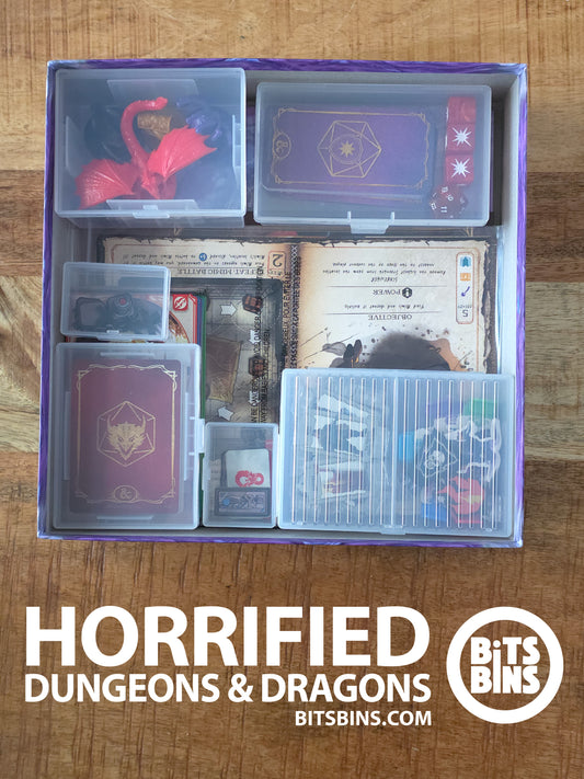 RECOMMENDED BitsBins Horrified, Dungeons & Dragons - 2 Minis, 1 Card Box, 1 100+ Card Box, 1 Tile, Tarot