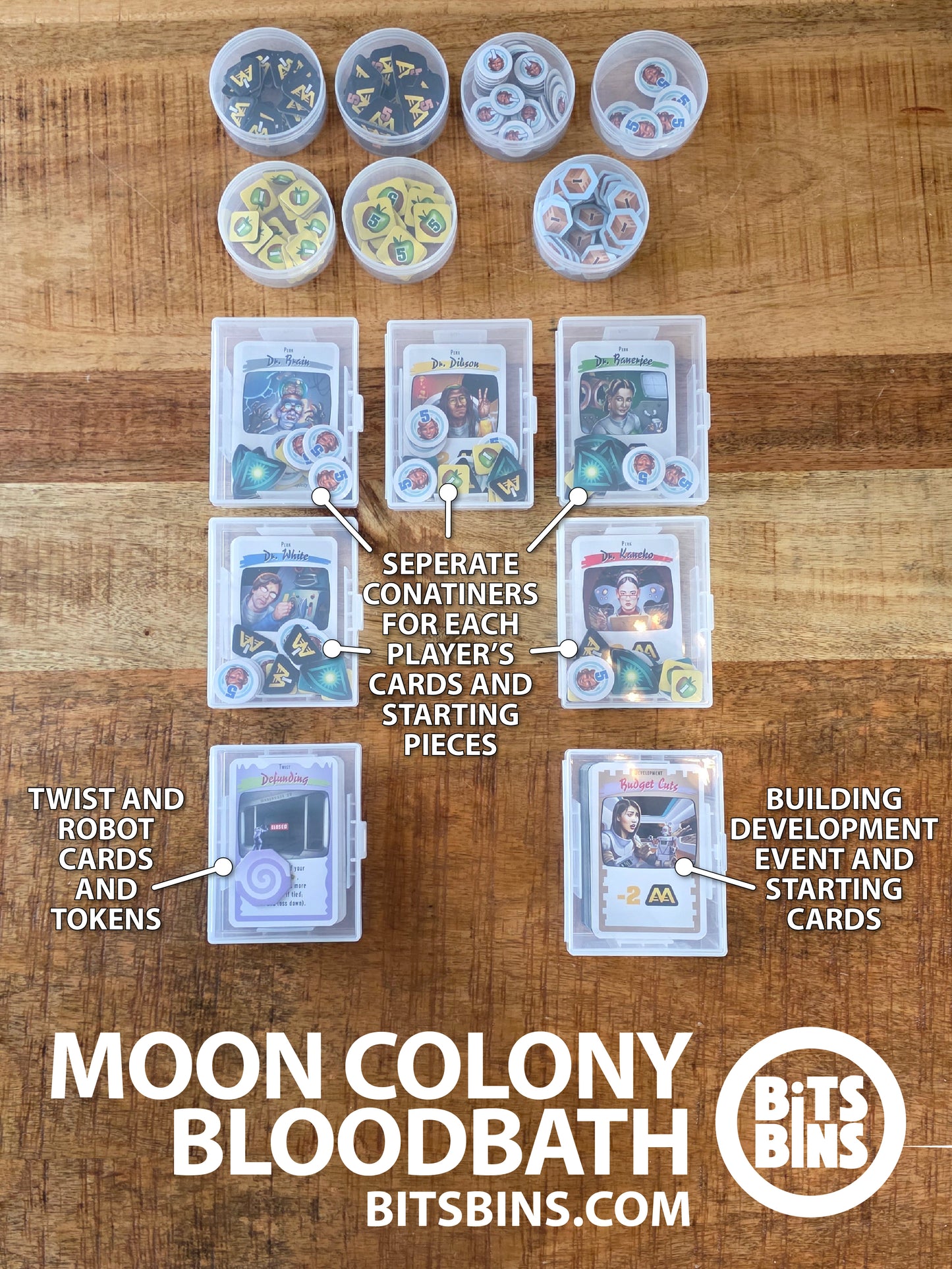 RECOMMENDED Bits Bins Moon Colony, Bloodbath - 7 Pods, 6 Card Boxes, 1 100+ Card Box