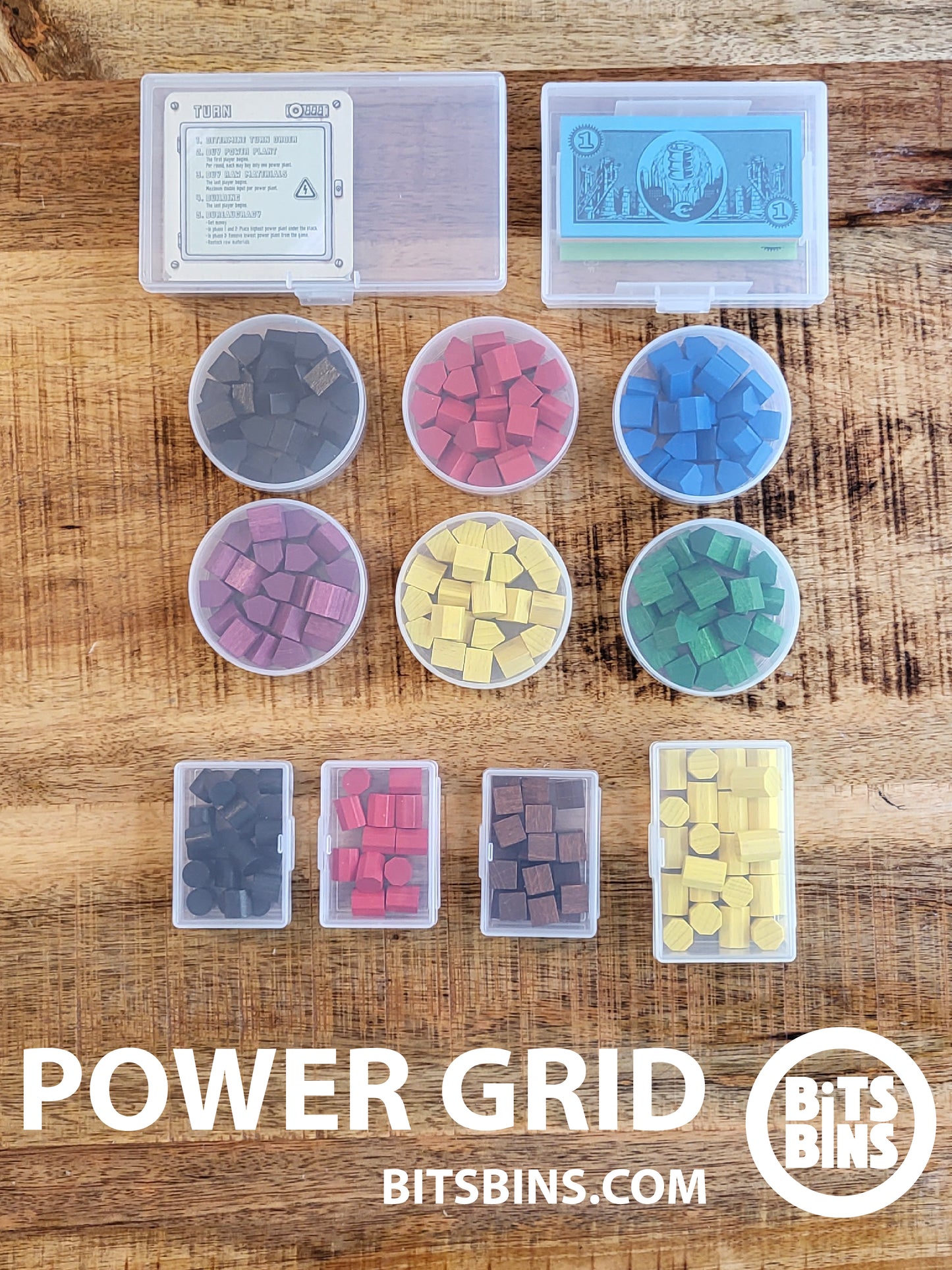 RECOMMENDED Bitsbins Power Grid - 6 Pods, 3 Minis, 1 Original, 1 Card Box, 1 Tile