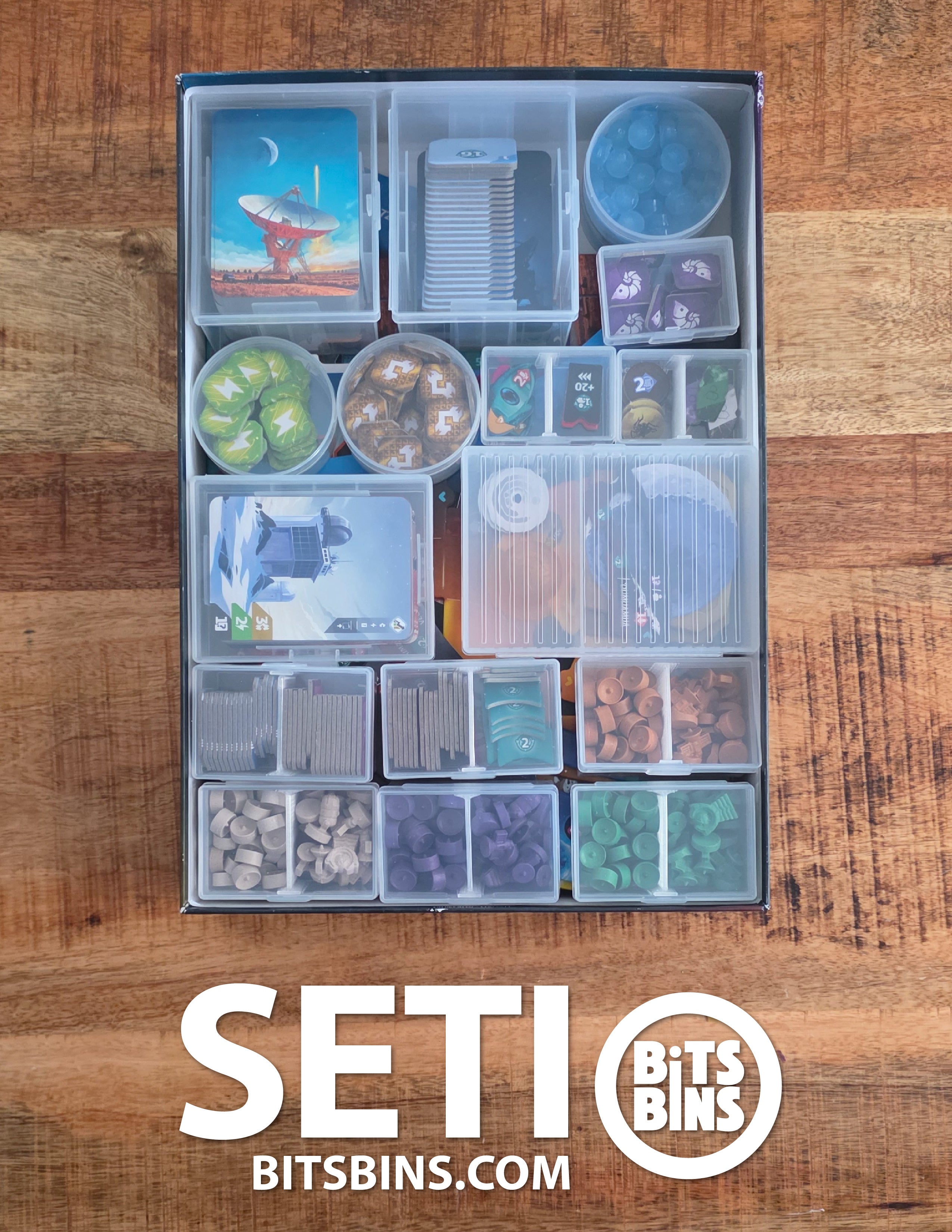 Seti Board Game Organizer by BitsBIns - 4 Pods, 3 Minis, 6