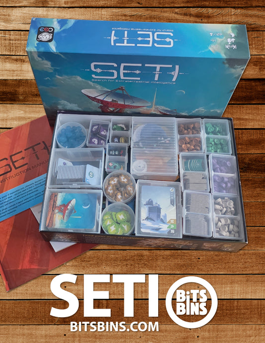 Seti Board Game Organizer by BitsBIns - 4 Pods, 3 Minis, 6 Originals, 1 Card Box, 2 100+ Card Boxes, 1 Tarot, 2 Mini Dividers, 6 Original Dividers