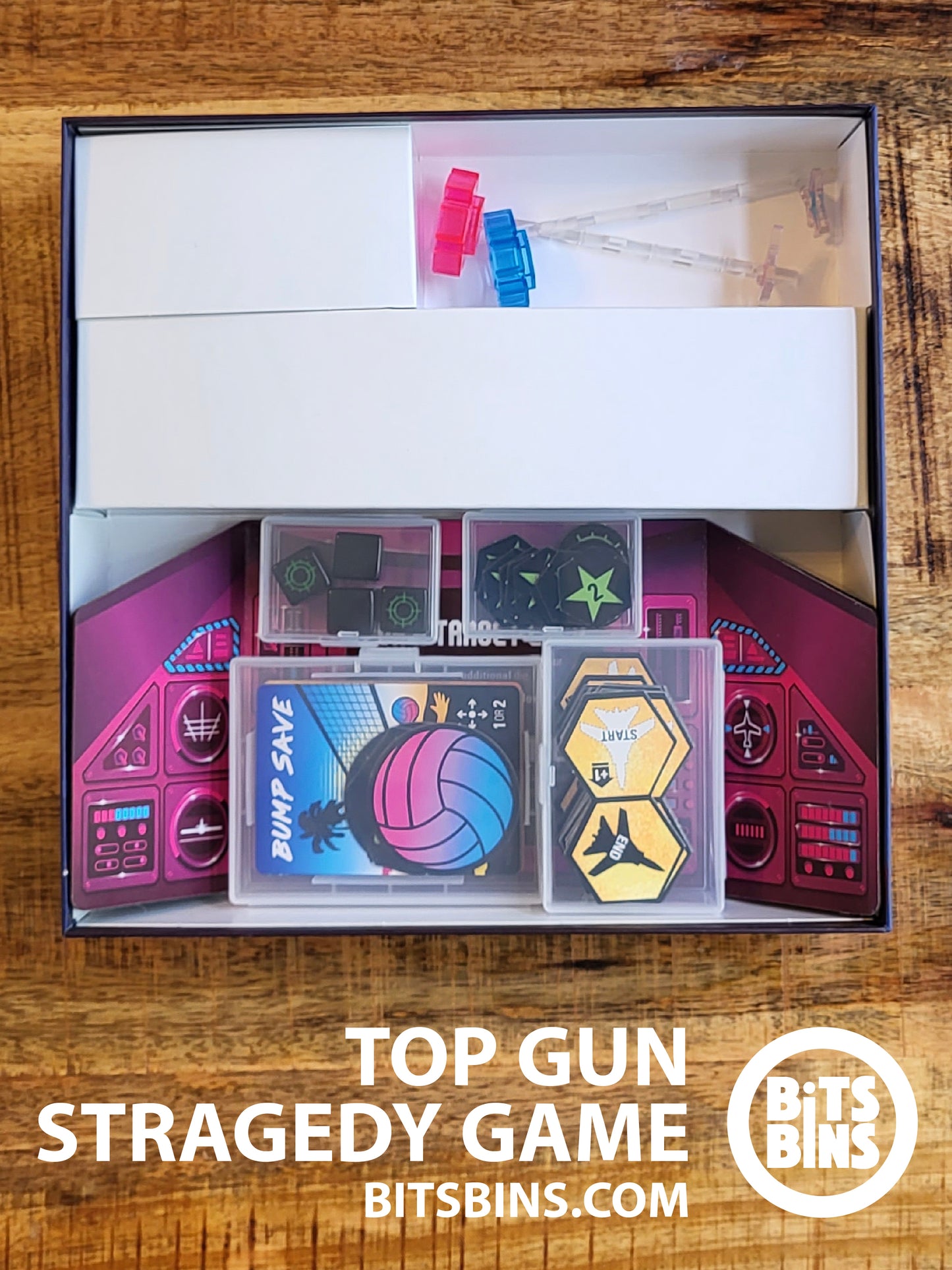 RECOMMENDED Bitsbins Top Gun Stragedy Game - 2 Minis, 1 XL, 1 Card Box