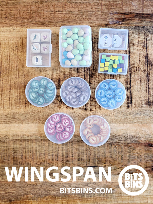 Wingspan Board Game Organizer by BitsBins- 5 Pods, 2 Minis, 1 Original, 1 Case