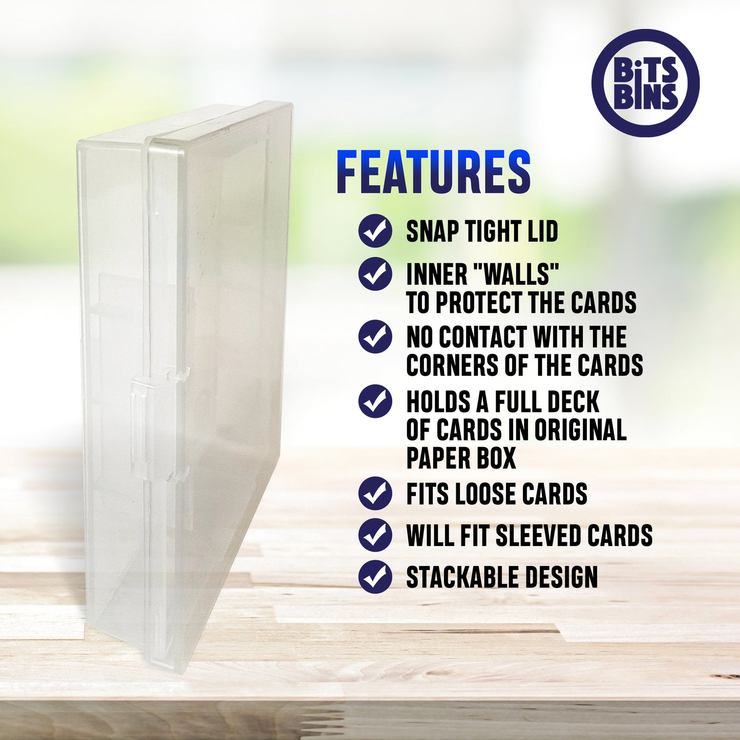 Playing Card Deck Boxes | Fits Sleeved, Unsleeved and Tuck Boxes | For Standard Size Cards 2.5" X 3.5"