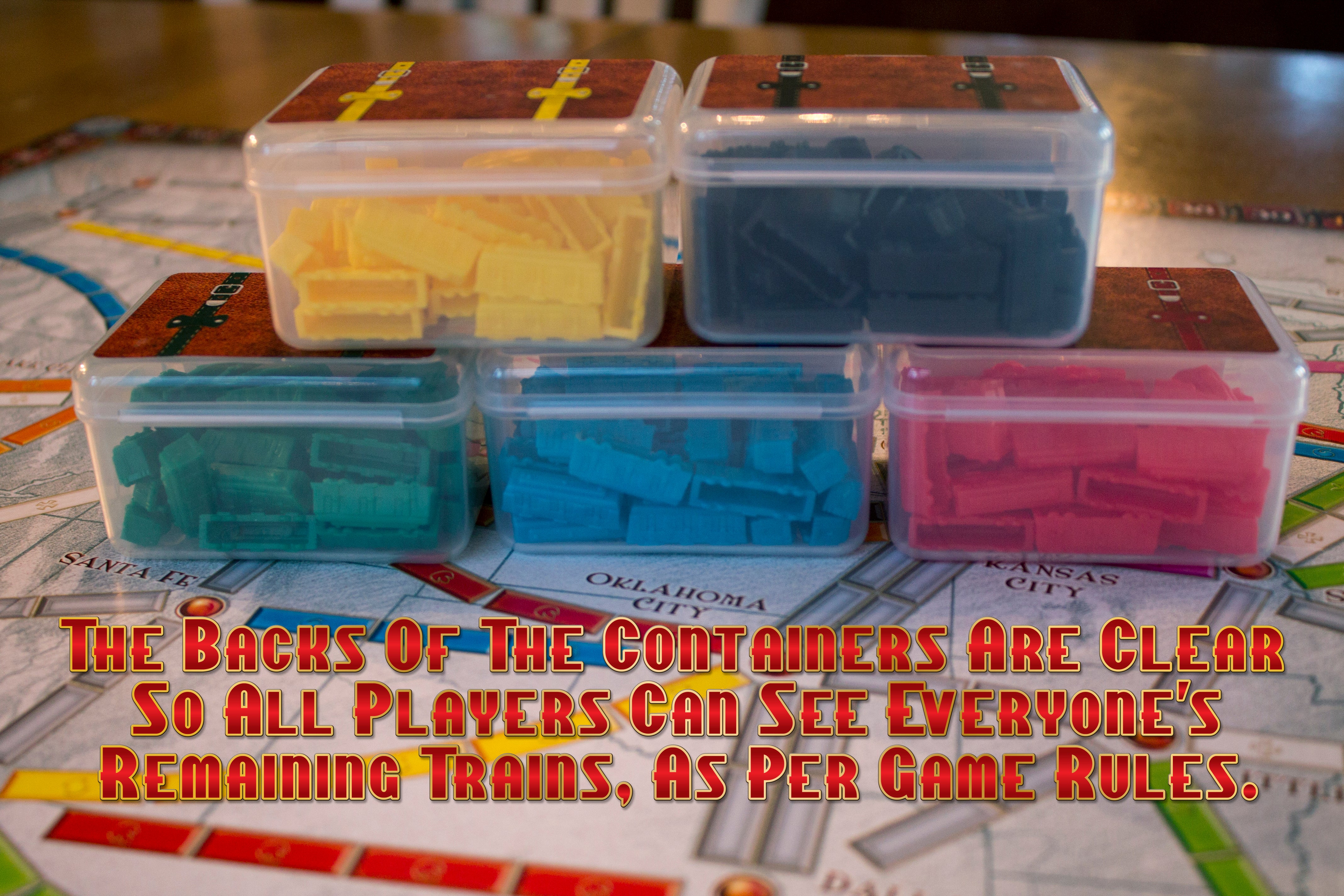 Ticket to Ride Organizer - 5 Vintage Suitcase Storage Containers