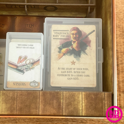 showing standard and mini euro cards inside deck box