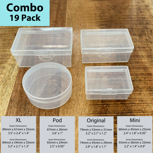 BitsBins Combo Pack, 19 Containers with 4 different sizes