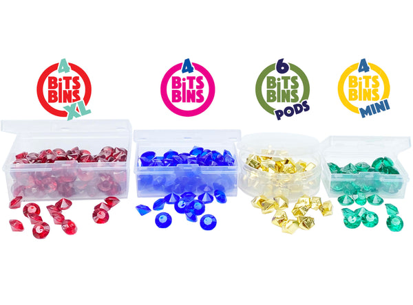 Bits Bins board game organizer organization board game components, storage for meeples, tokens 