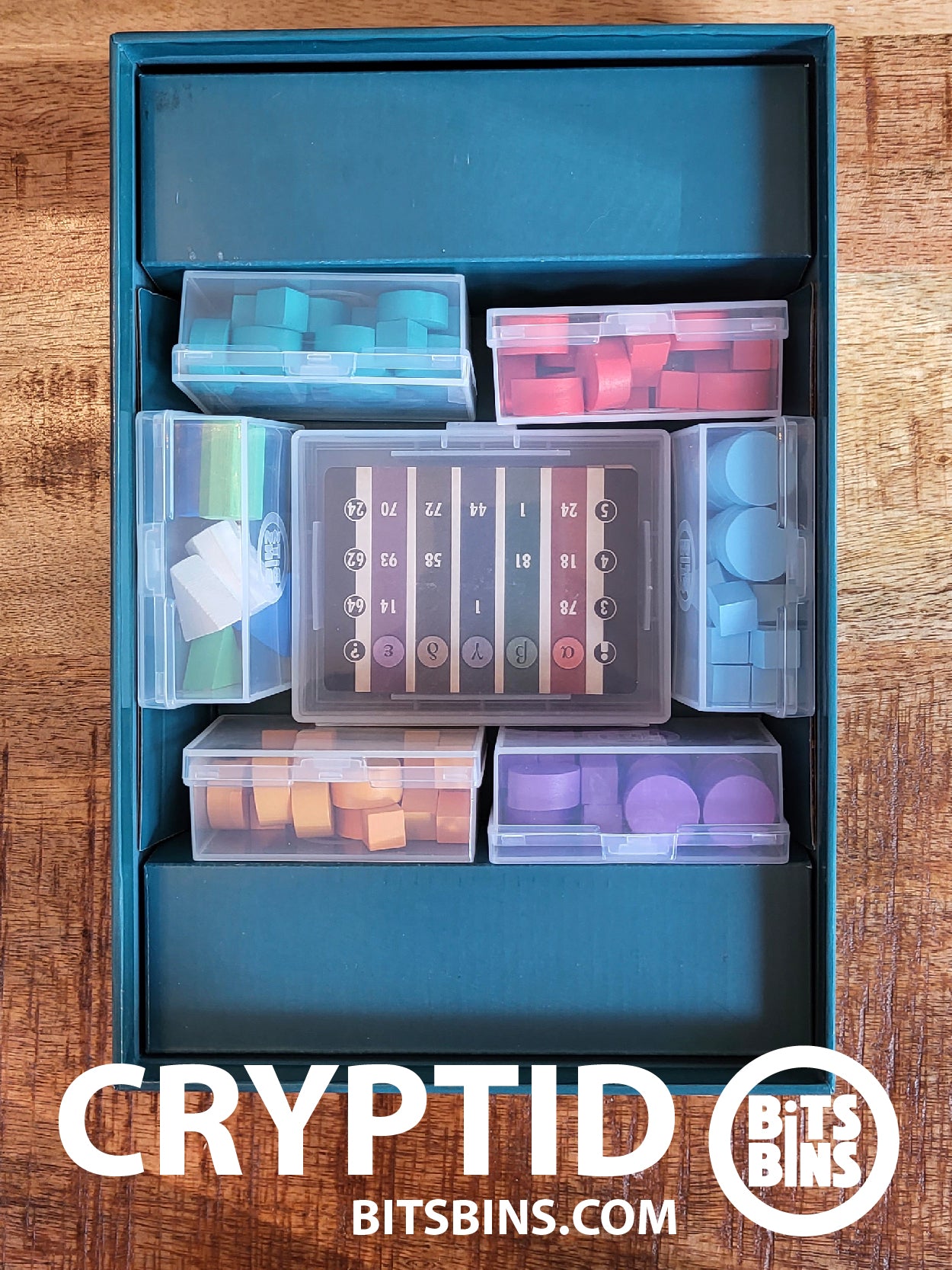 Cryptid Board Game Organizer - BitsBins Storage Solution