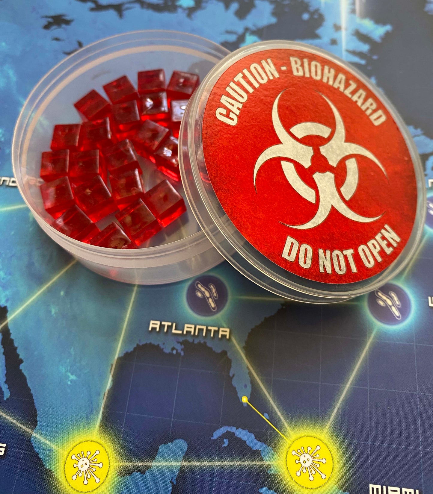 Disease Cube Storage Containers for Pandemic Board Game