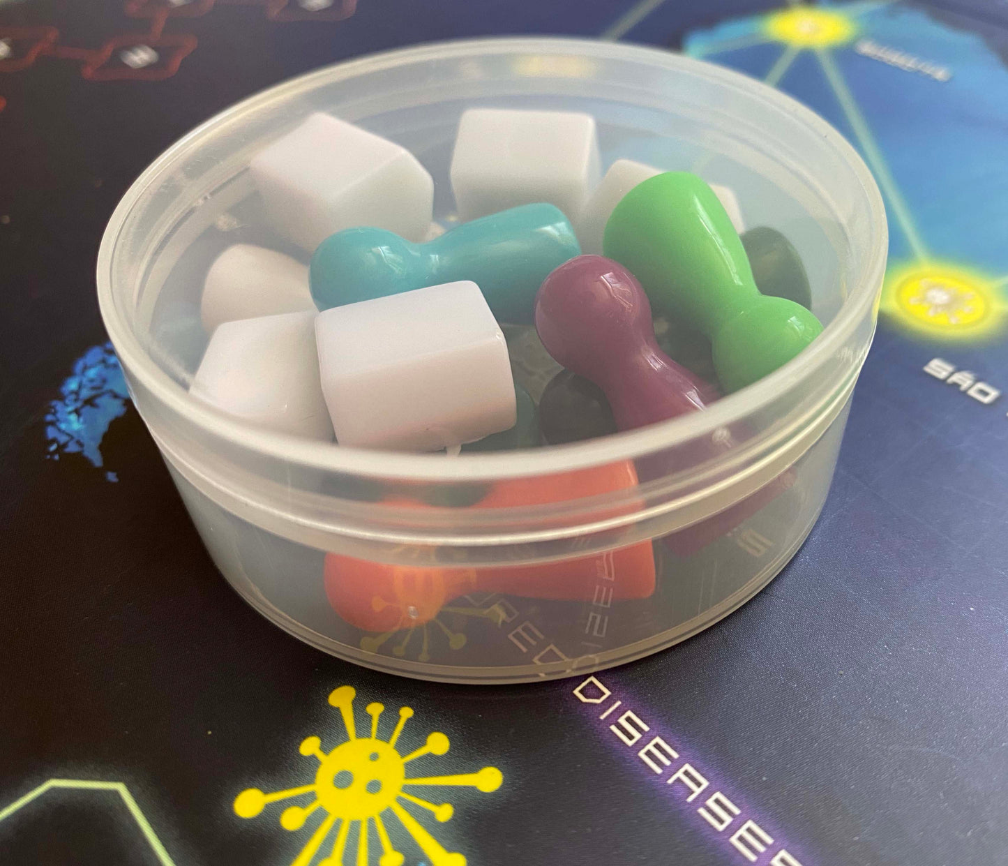 Disease Cube Storage Containers for Pandemic Board Game